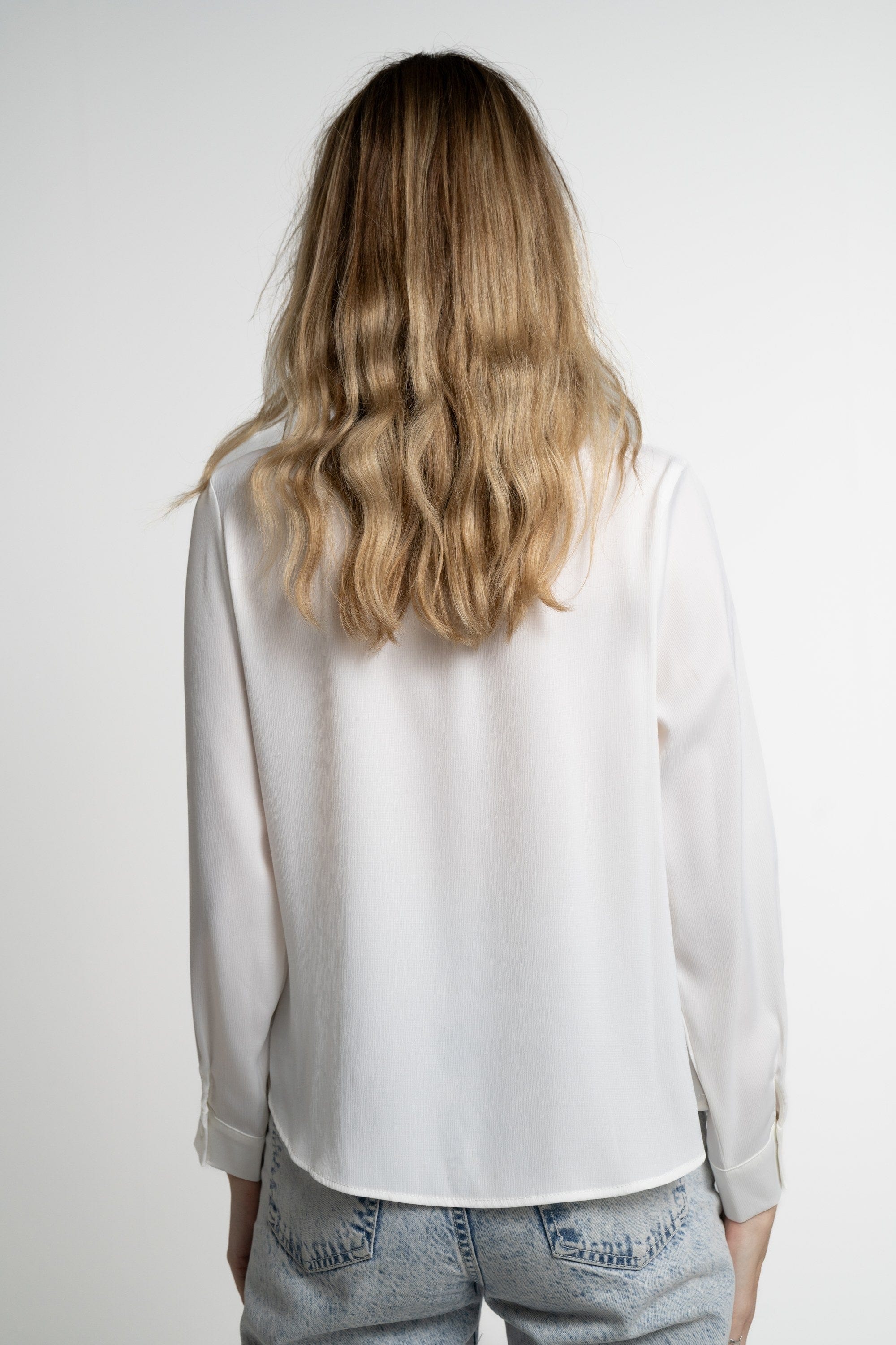 ميكا بلوزة بأكمام طويلة نسائية رسمية