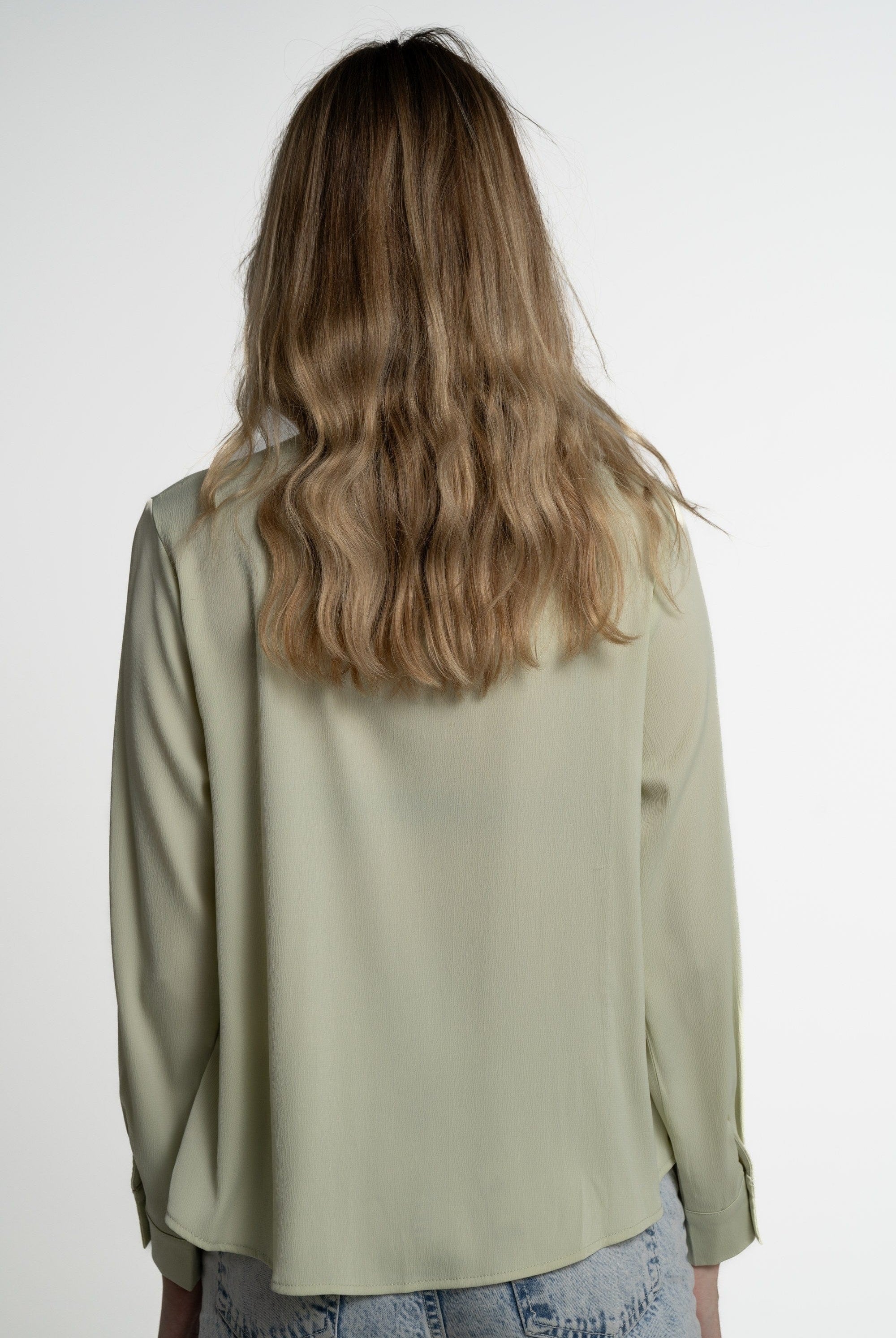 ميكا بلوزة بأكمام طويلة نسائية رسمية