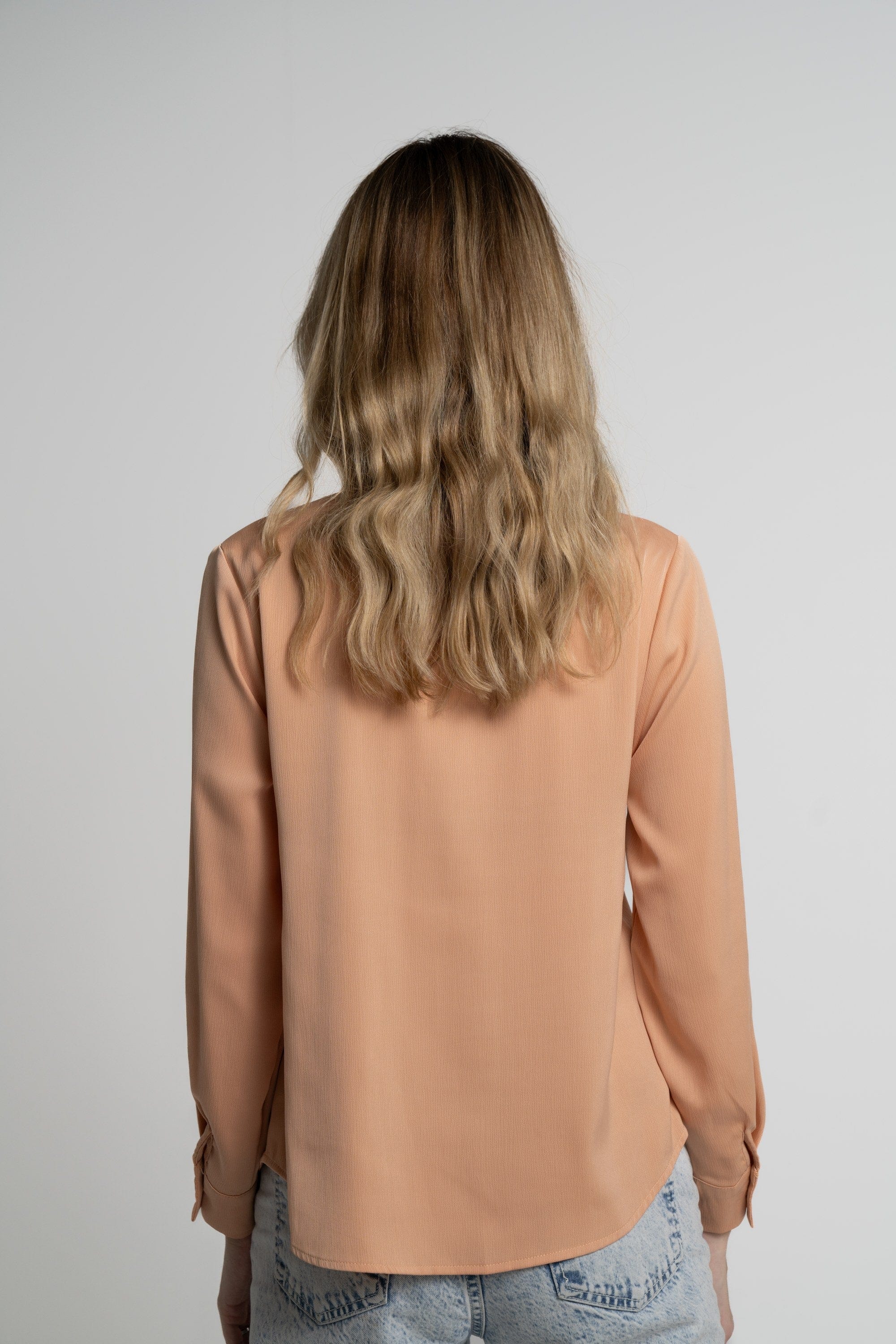 ميكا بلوزة بأكمام طويلة نسائية رسمية