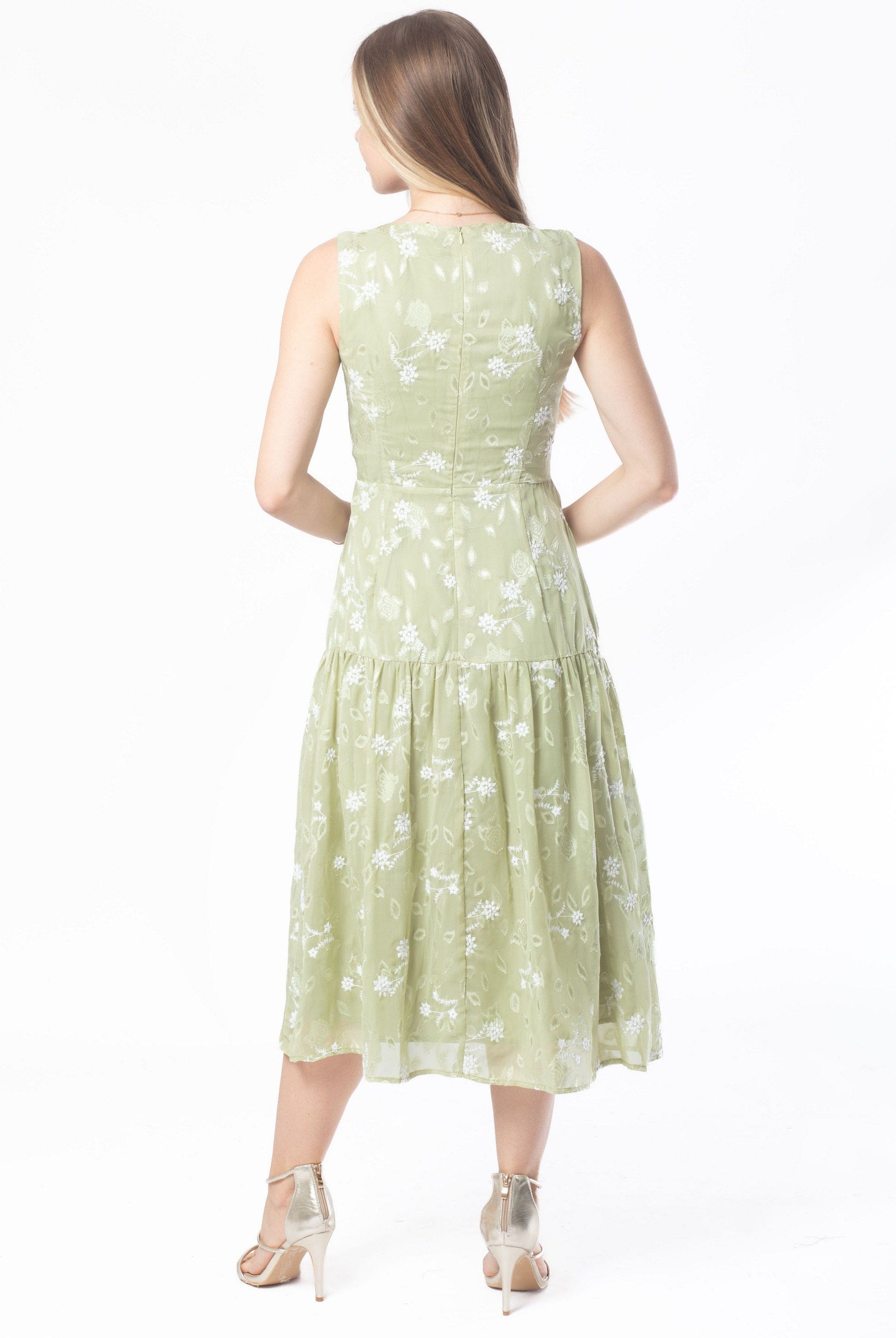 ميكا فستان ميدي كت منقوش نسائي