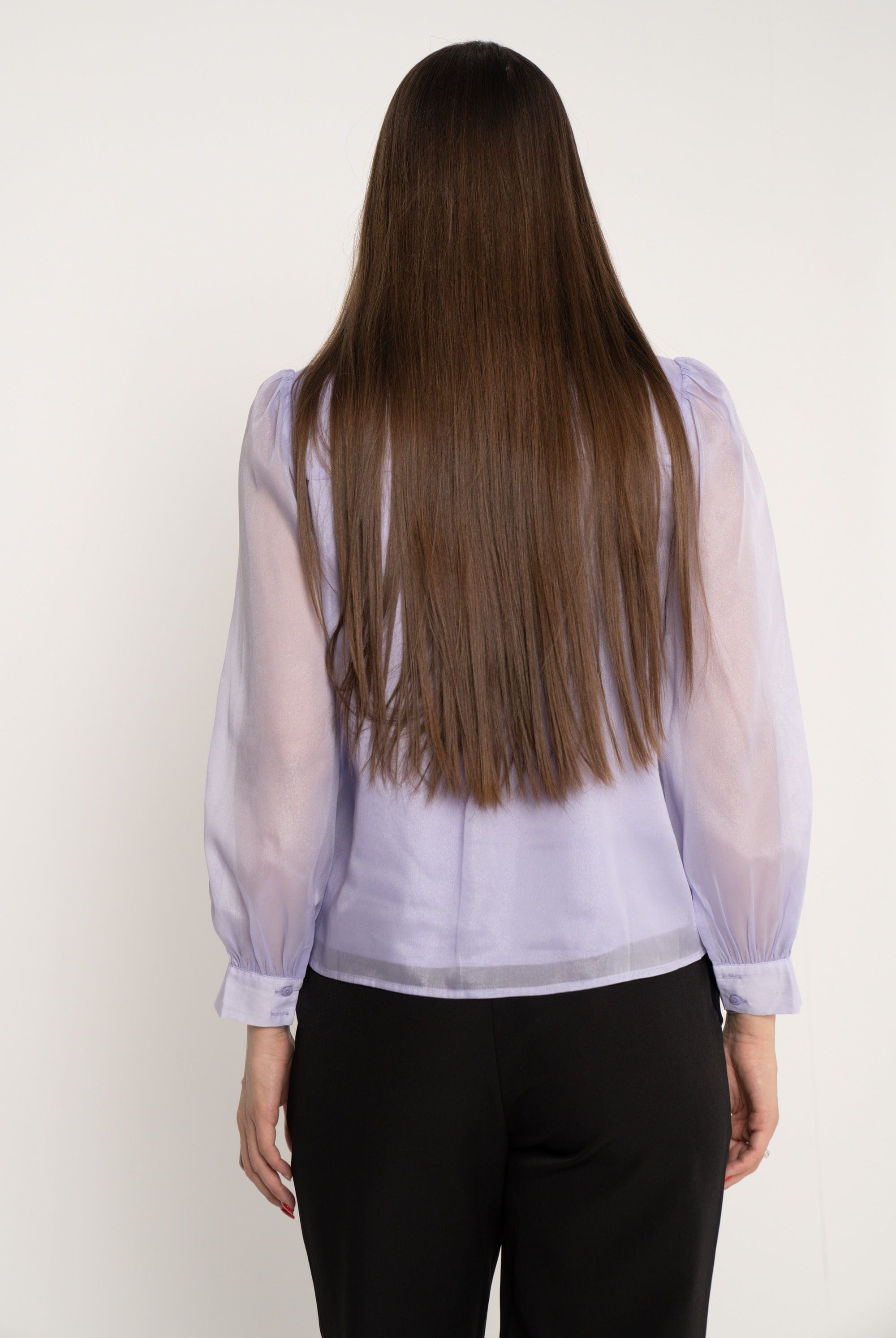 ميكا قميص طويل الأكمام نسائي سادة