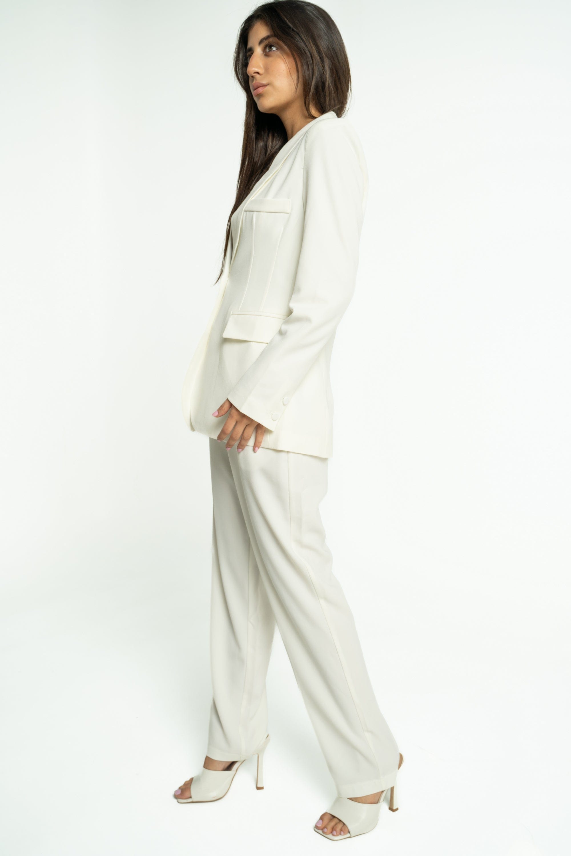 ميكا جاكيت رسمي سادة بأكمام طويلة