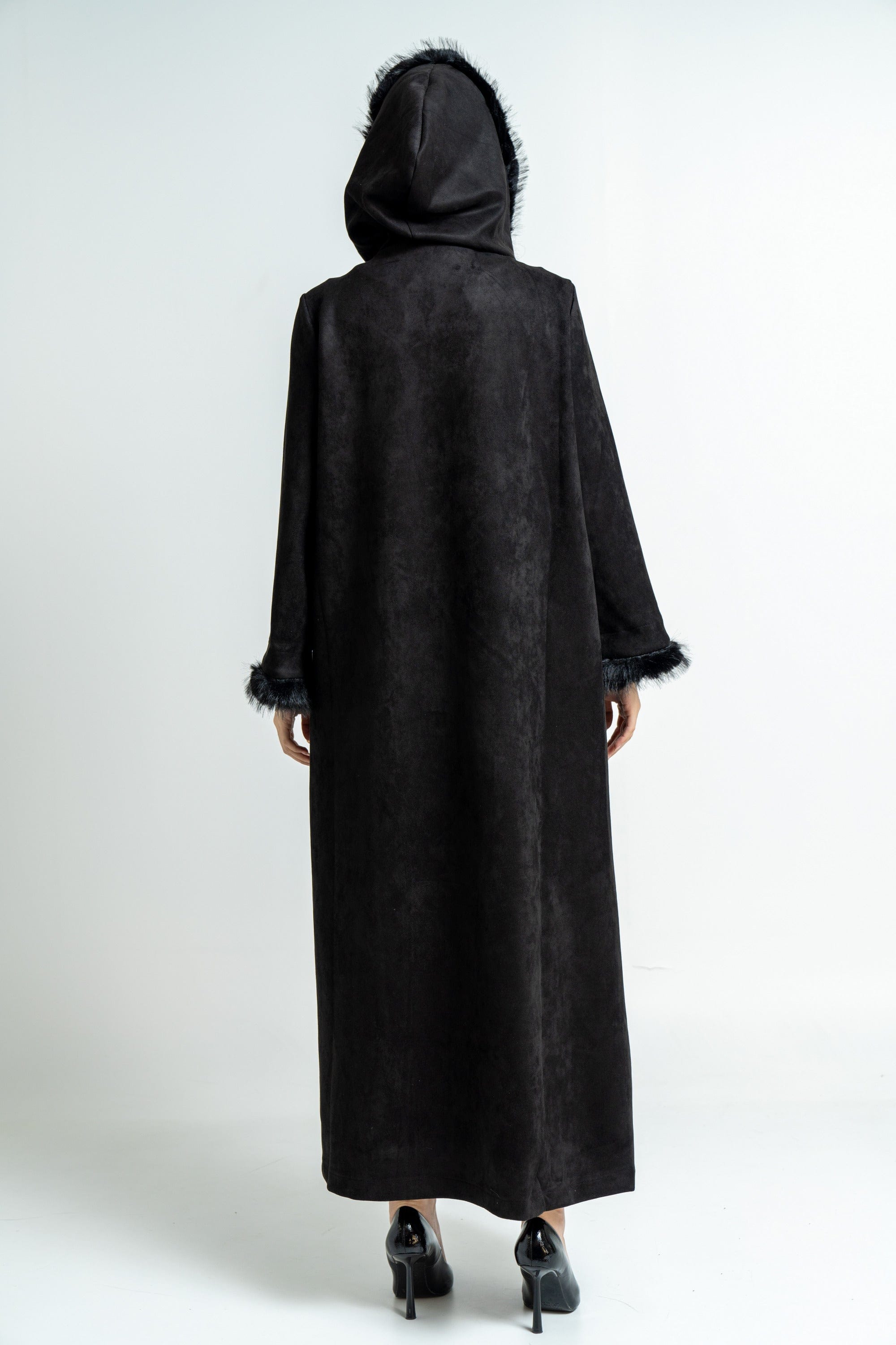 ميكا بالطو نسائى بأزرار امامية طويل