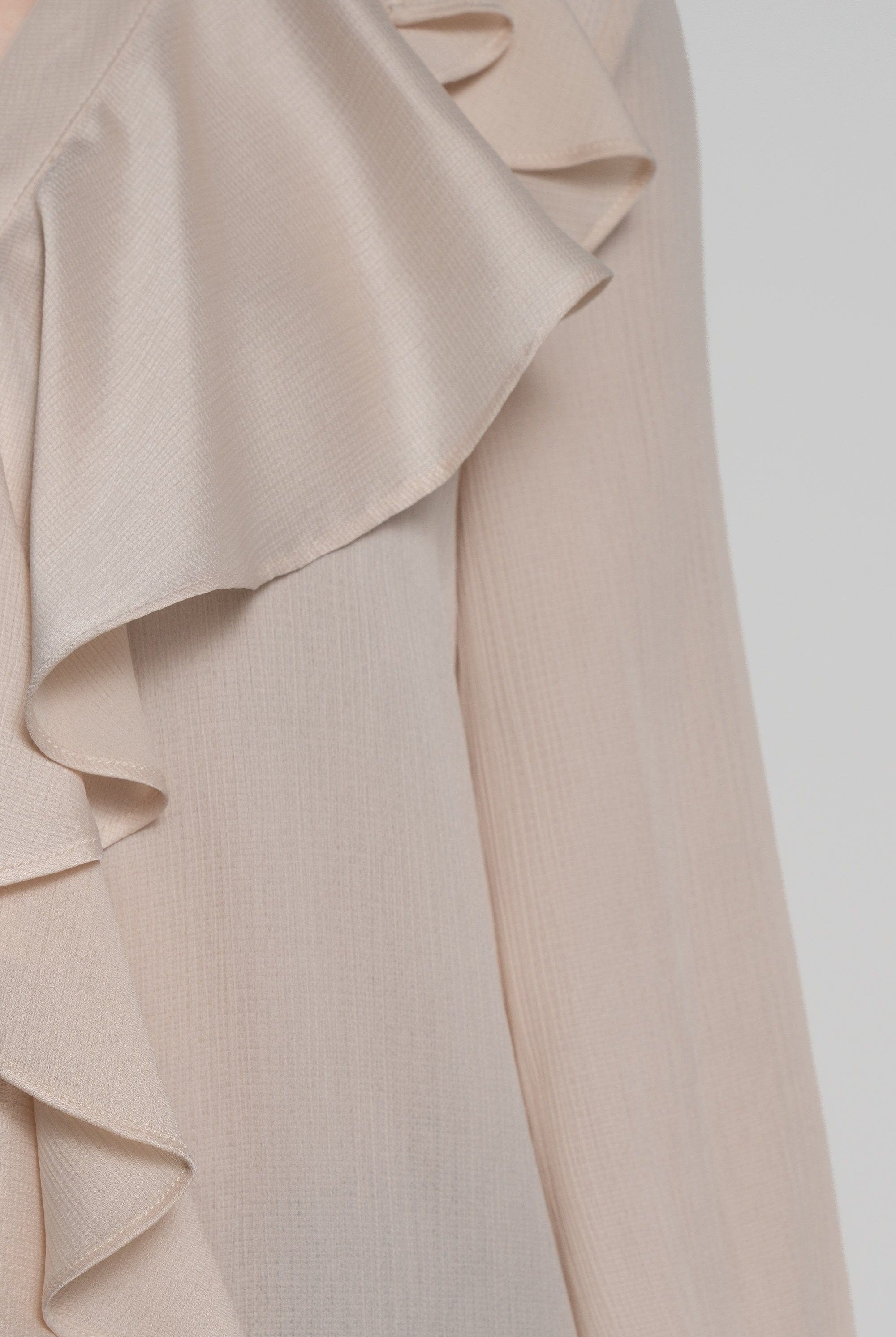 ميكا بلوزة بأكمام طويلة نسائية بكرانيش على الصدر