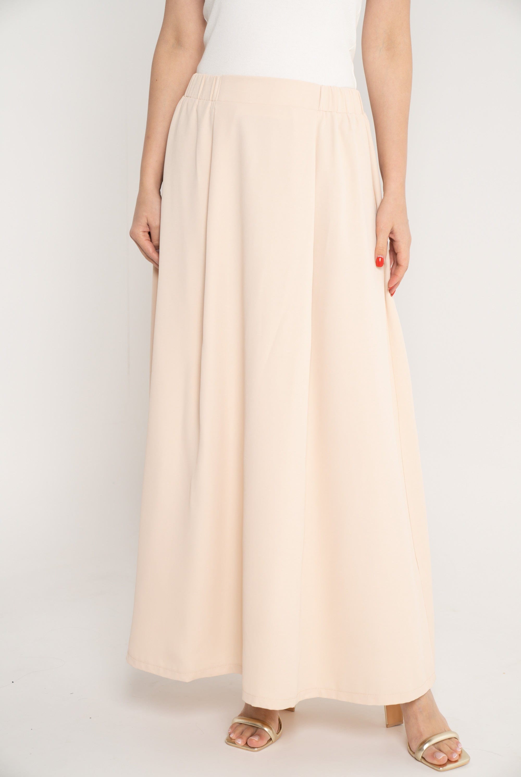 ميكا تنورة سادة كلوش طويلة نسائي