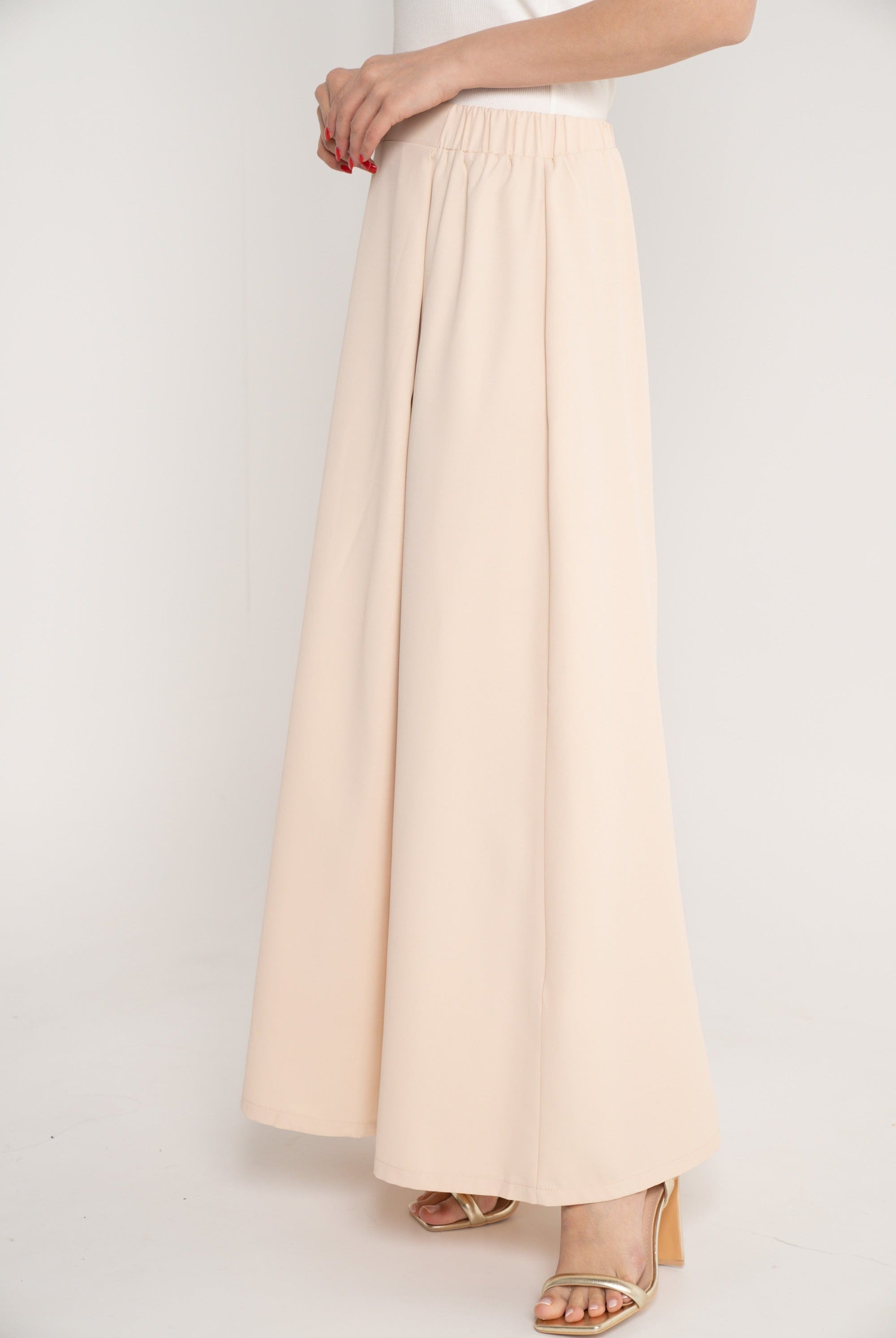 ميكا تنورة سادة كلوش طويلة نسائي