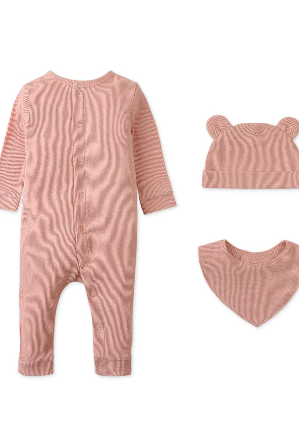 جينجرسنابس جمبسوت بناتي رضع سادة بدون نقوش وردي