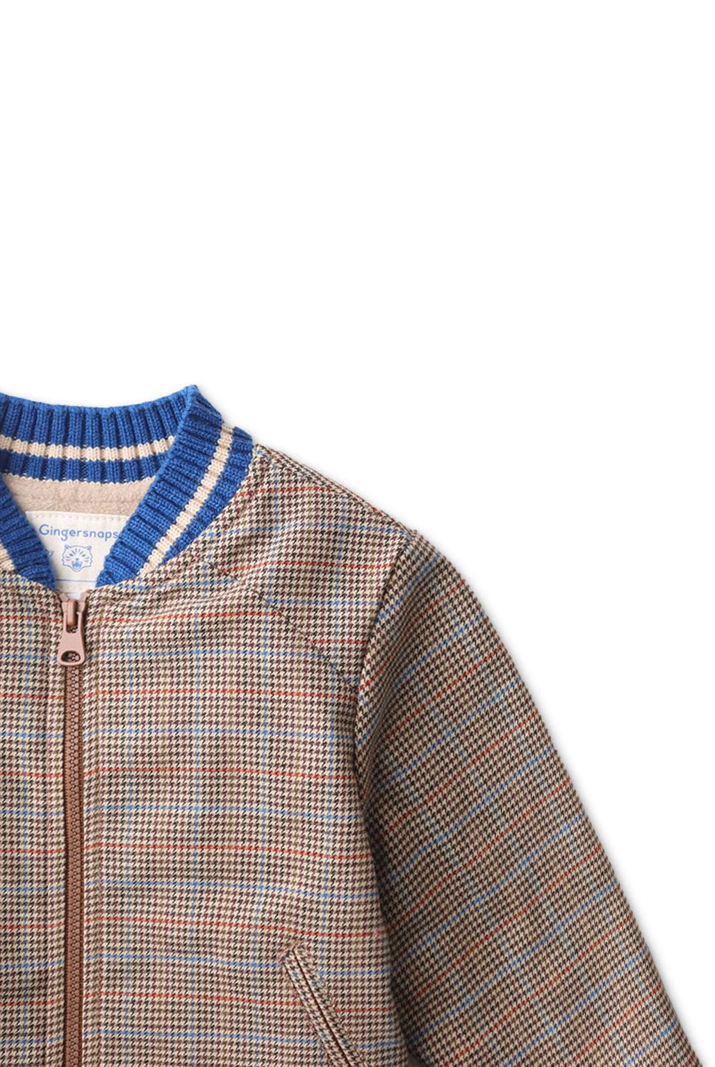 جينجرسنابس جاكيت أطفالي كاروهات بياقة وأساور أكمام مطاط متعدد الألوان