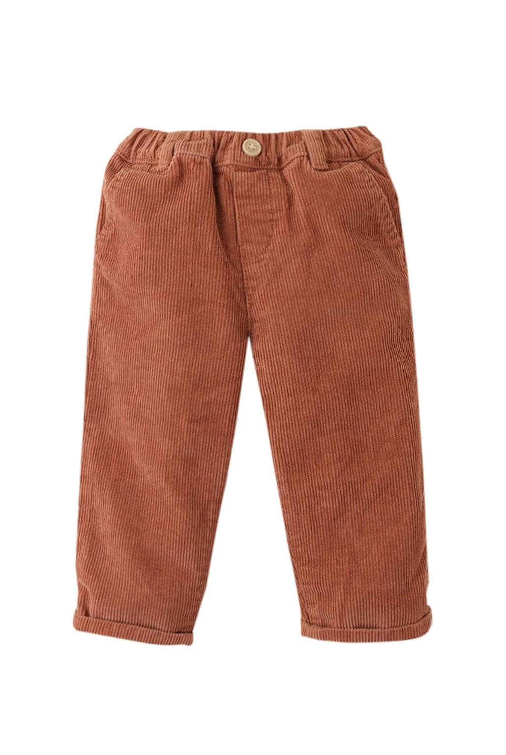 جينجرسنابس بنطلون أطفالي سادة مضلع بني