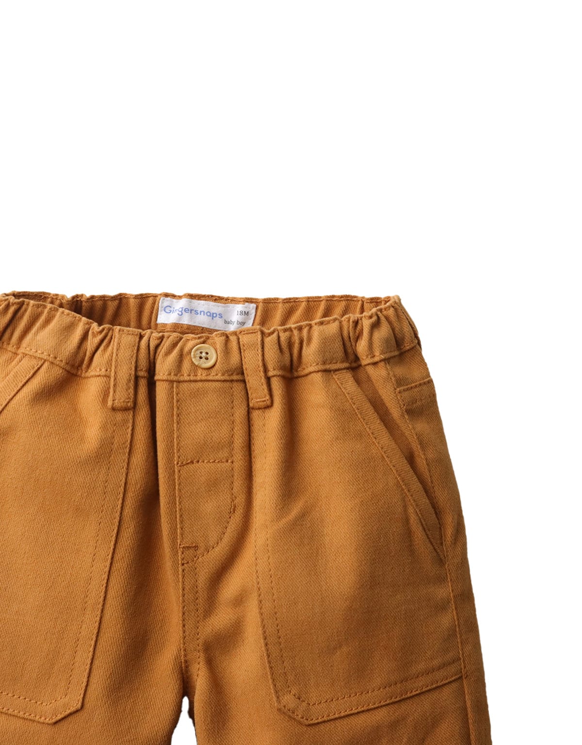 جينجرسنابس بنطلون أطفالي سادة بجيوب كبيرة بني