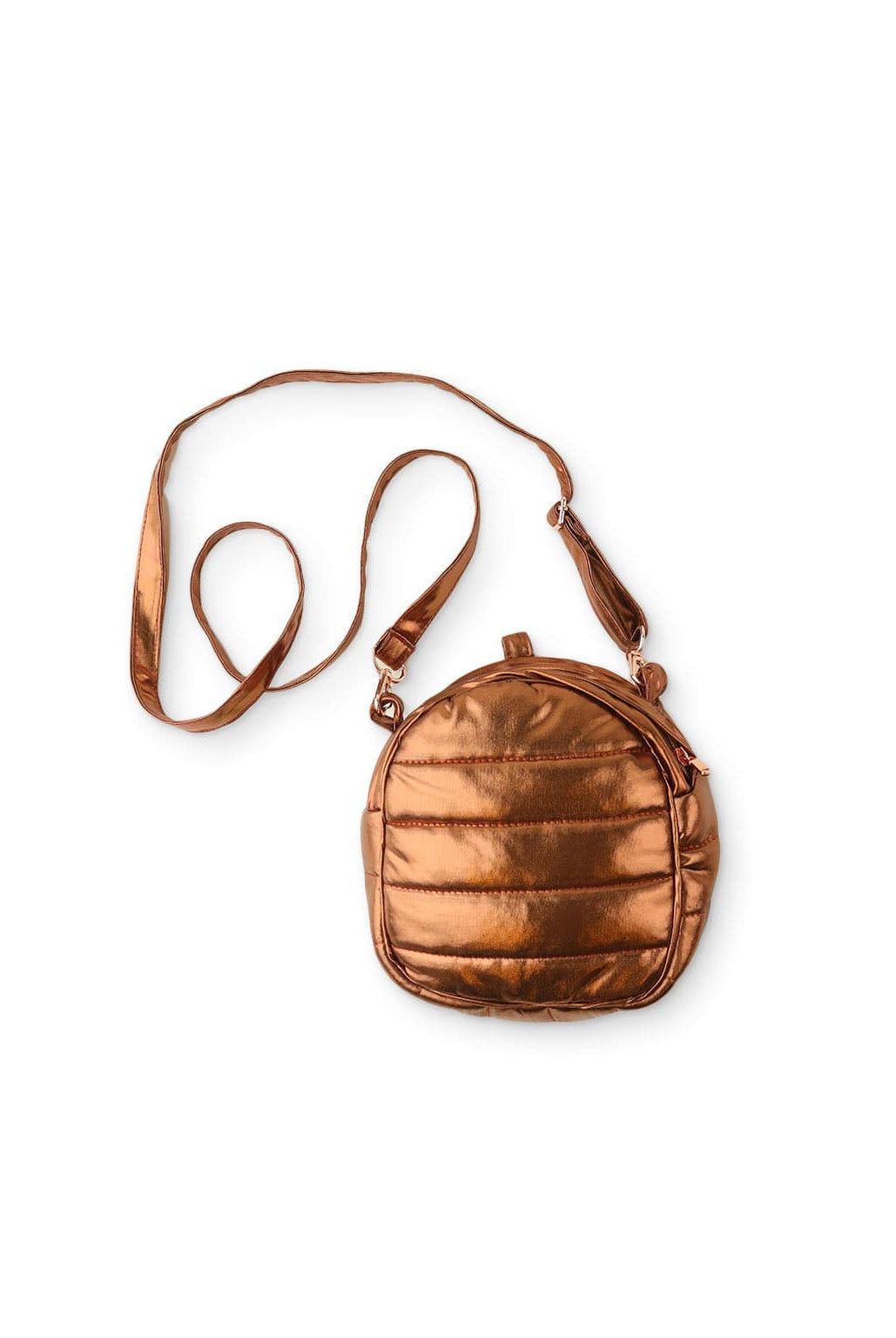 جينجرسنابس شنطة ظهر بناتي لامعة سادة معدني