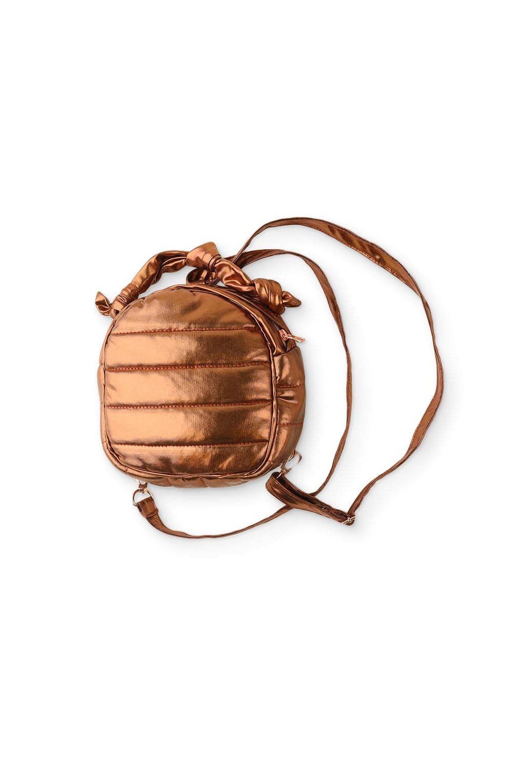 جينجرسنابس شنطة ظهر بناتي لامعة سادة معدني