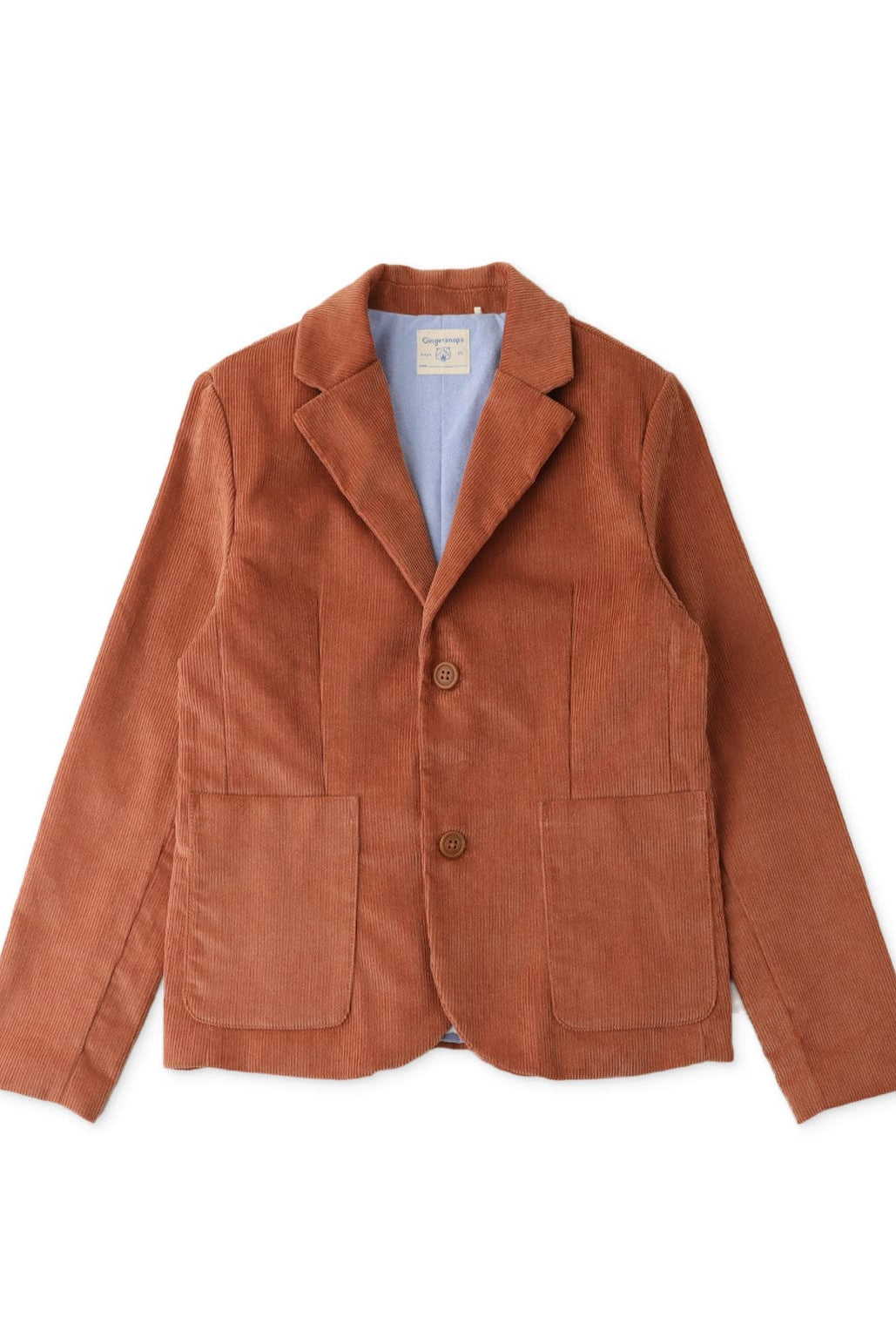 جينجرسنابس جاكيت ولادي خفيف مضلع تصميم بليزر بني