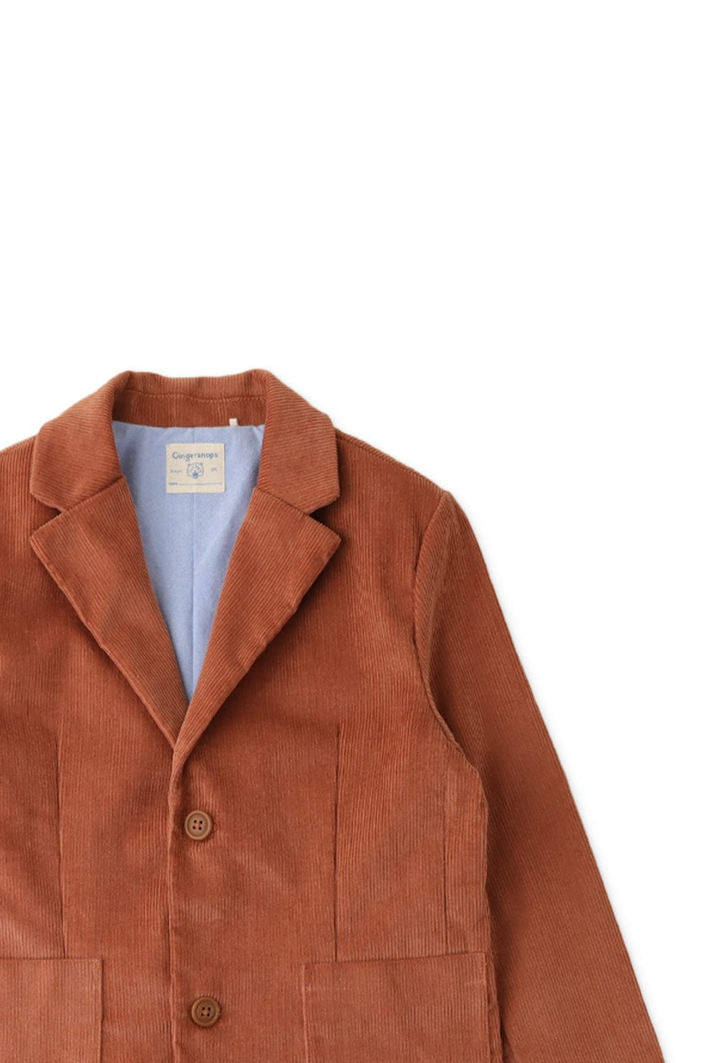 جينجرسنابس جاكيت ولادي خفيف مضلع تصميم بليزر بني