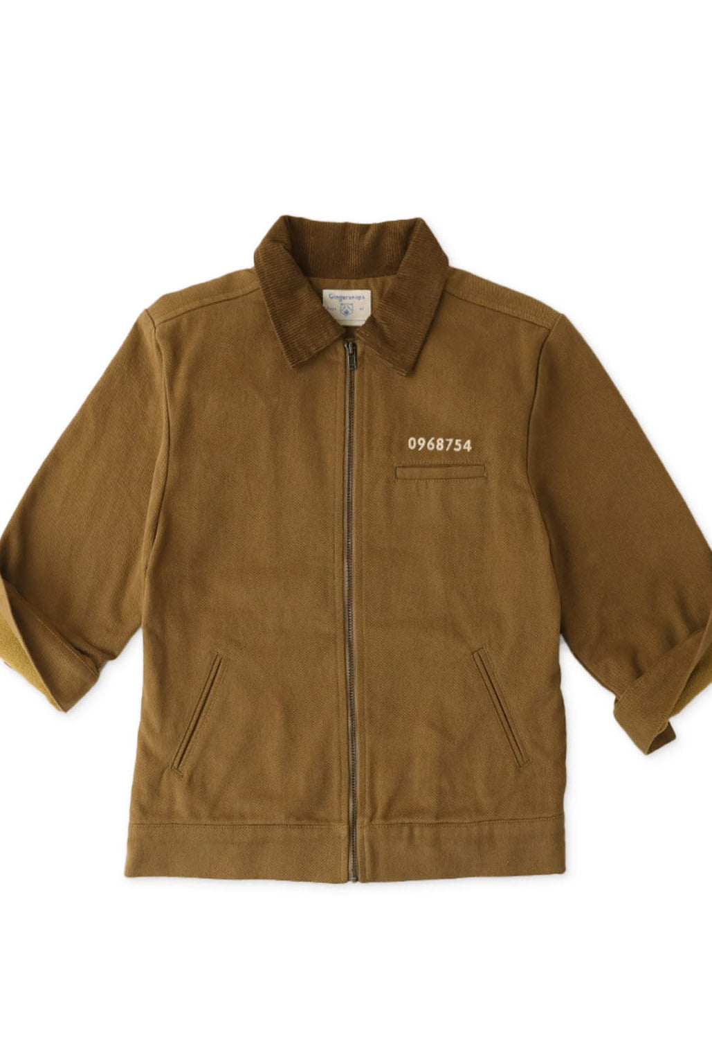 جينجرسنابس جاكيت ولادي خفيف بسحاب أمامي أخضر