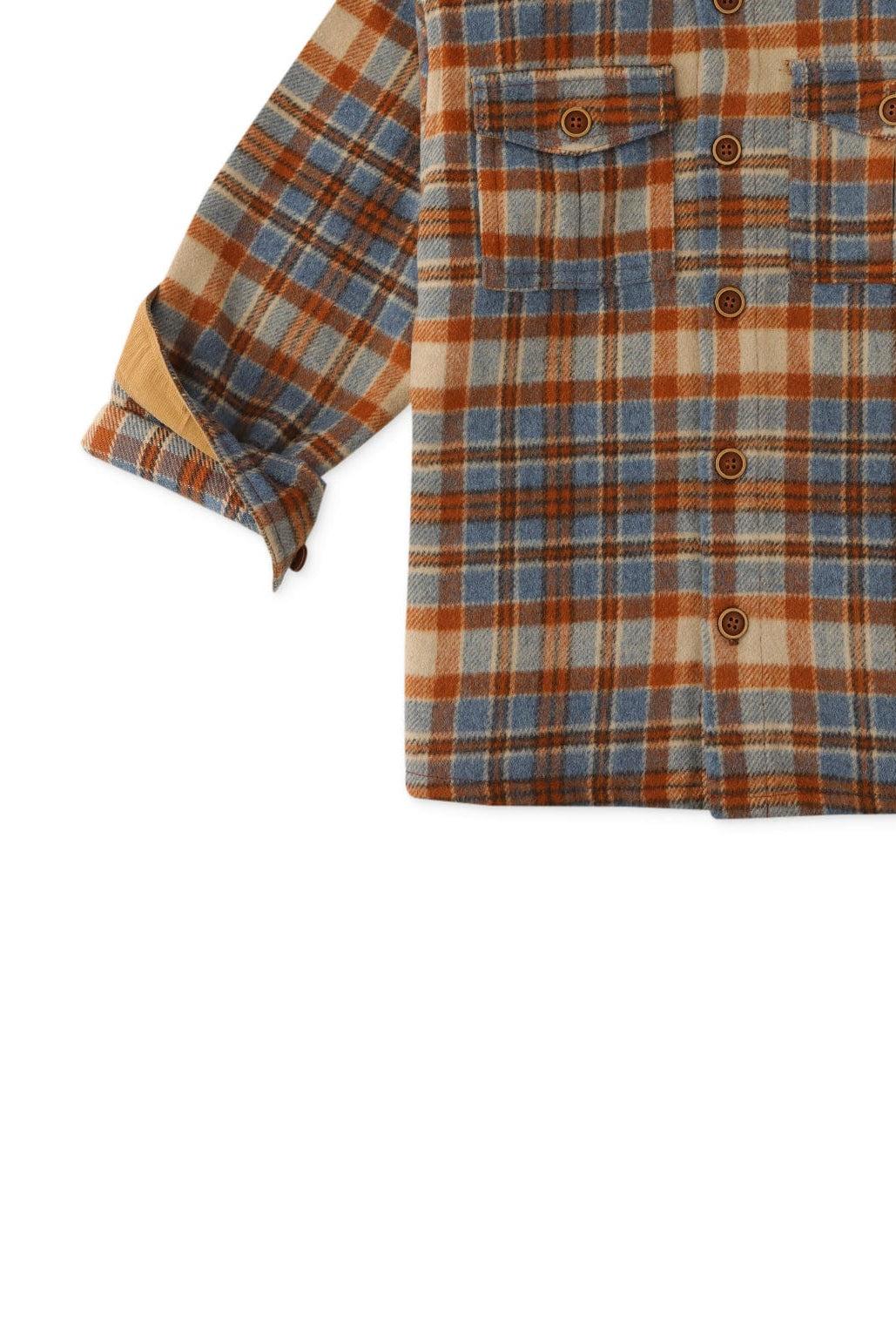 جينجرسنابس جاكيت ولادي خفيف كاروهات ببجيب على الصدر متعدد الألوان