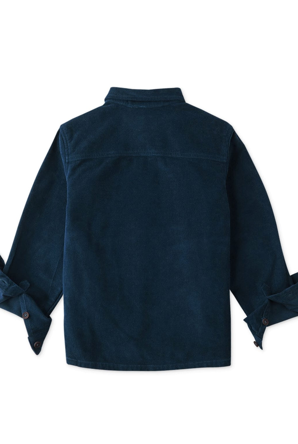 جينجرسنابس جاكيت منسوج للأولاد بأزرار أمامية وكم منقوش أزرق