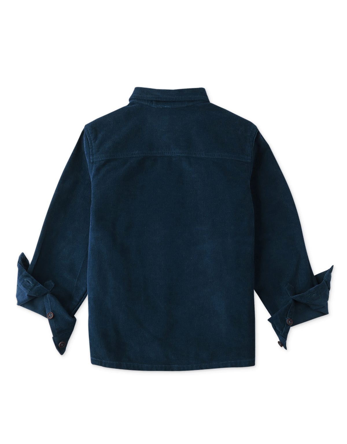 جينجرسنابس جاكيت منسوج للأولاد بأزرار أمامية وكم منقوش أزرق