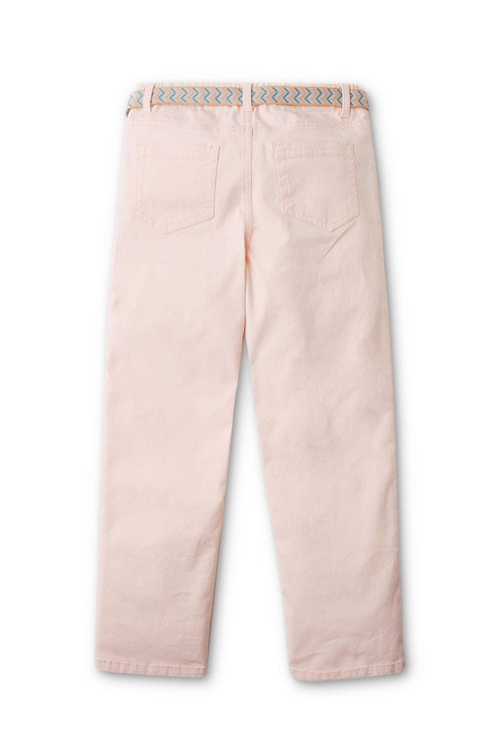 جينجرسنابس بنطلون ولادي سادة وردي بزرار أمامي بحزام وردي