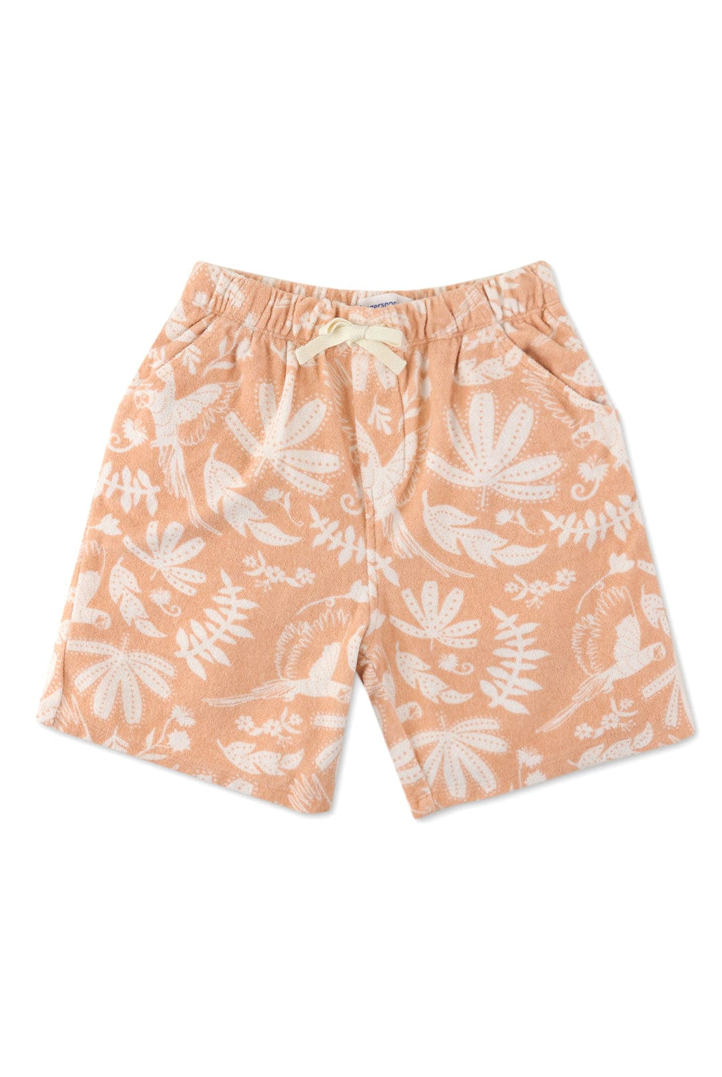 جينجرسنابس طقم شورت ولادي مشجرة نص كم بأزرار أمامية خوخي