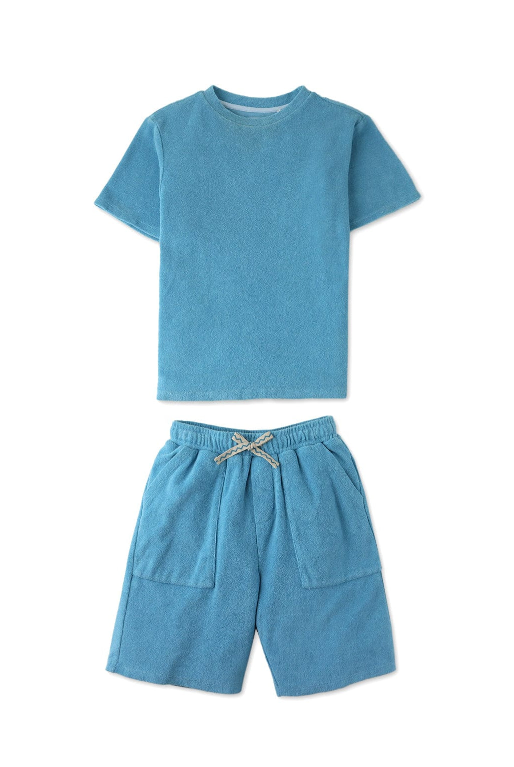 جينجرسنابس شورت ولادي سادة برباط أزرق