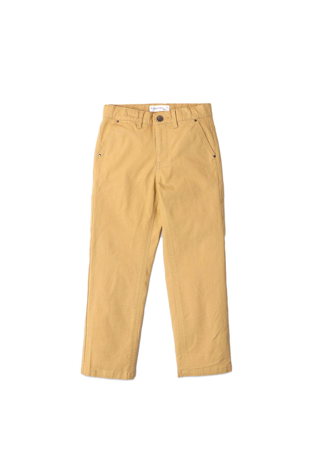 جينجرسنابس بنطلون ولادي سادة بجيوب وزرار أمامي أصفر