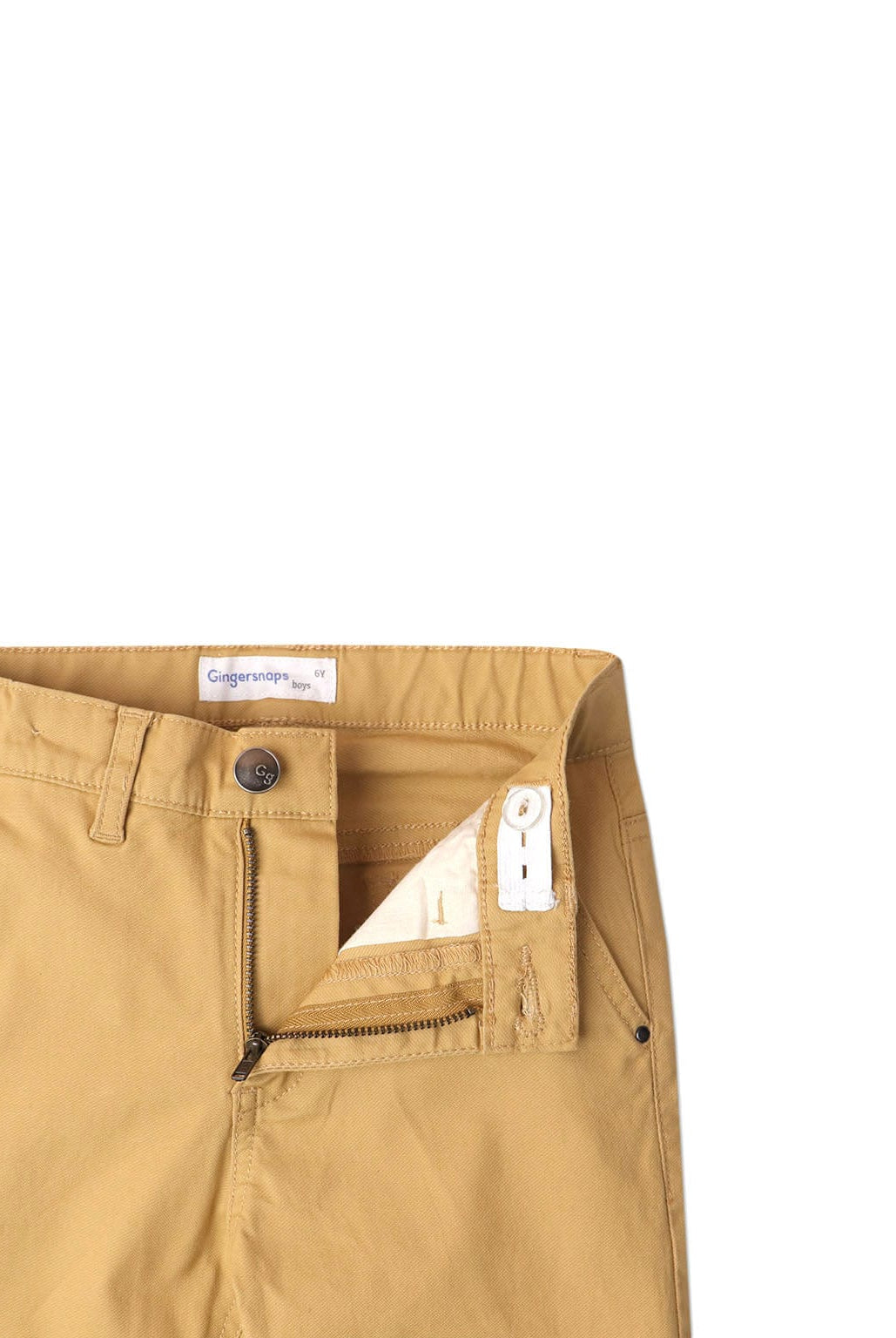 جينجرسنابس بنطلون ولادي سادة بجيوب وزرار أمامي أصفر