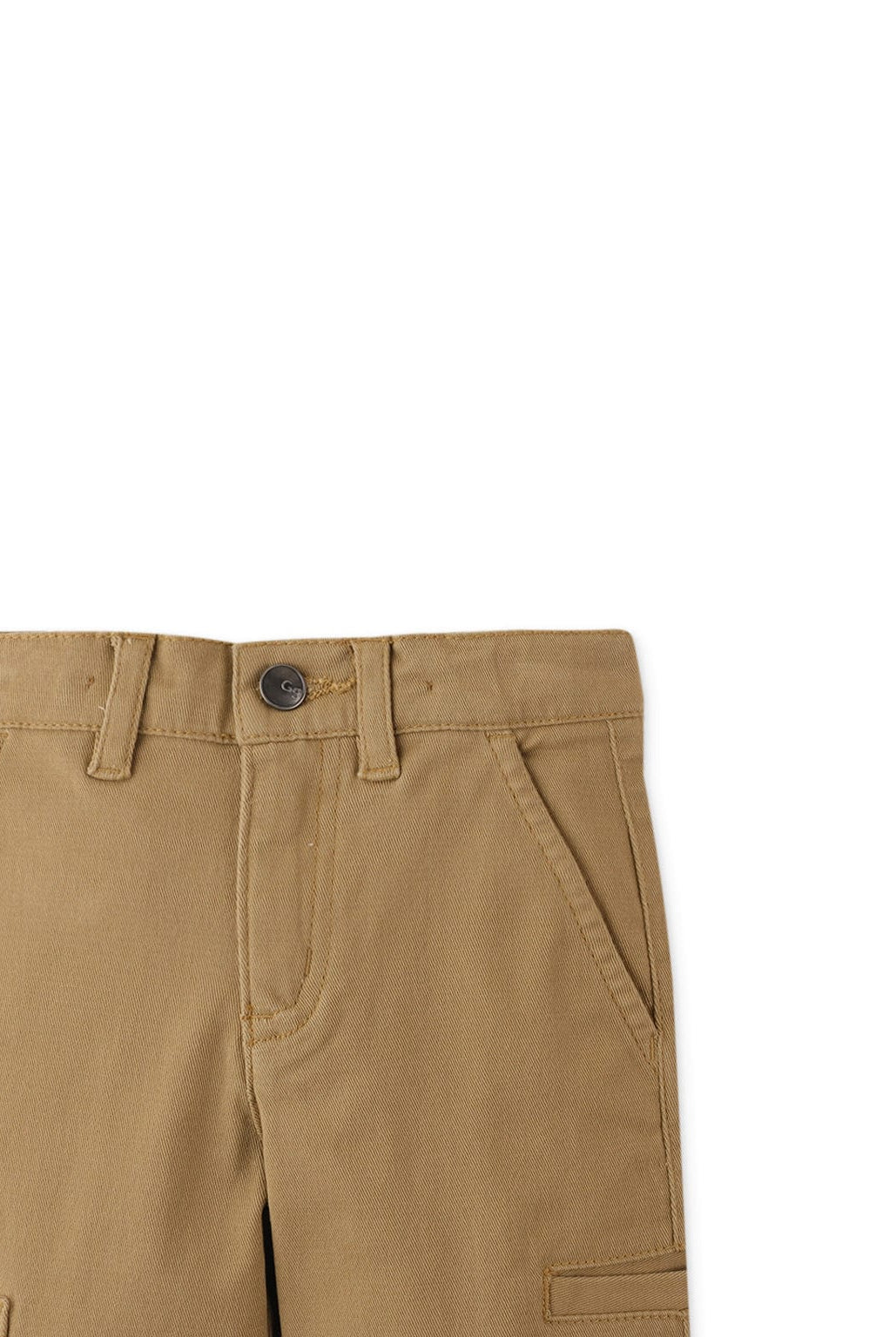 جينجرسنابس بنطلون سادة بجيب جانبي اولادي بني