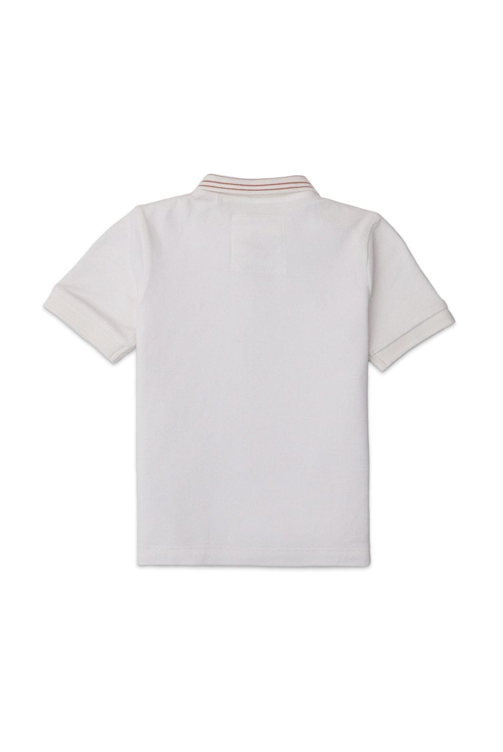 جينجرسنابس تيشيرت بولو بياقة نص كم ولادي أوف وايت