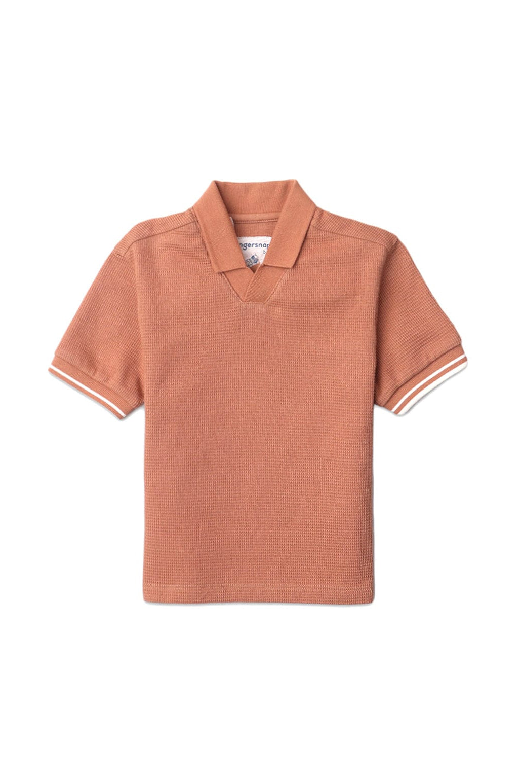 جينجرسنابس تيشيرت ولادي سادة نص كم بني