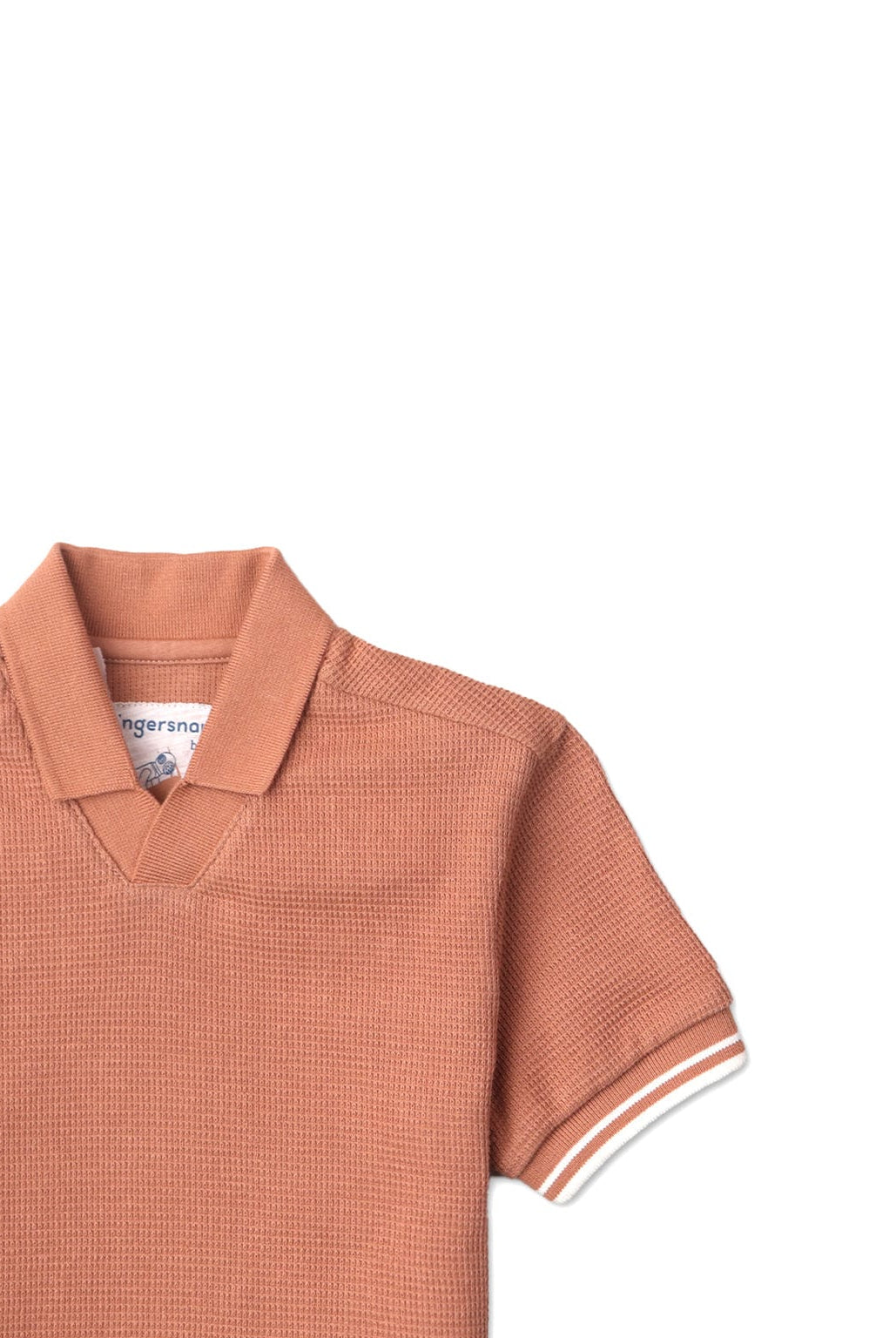 جينجرسنابس تيشيرت ولادي سادة نص كم بني