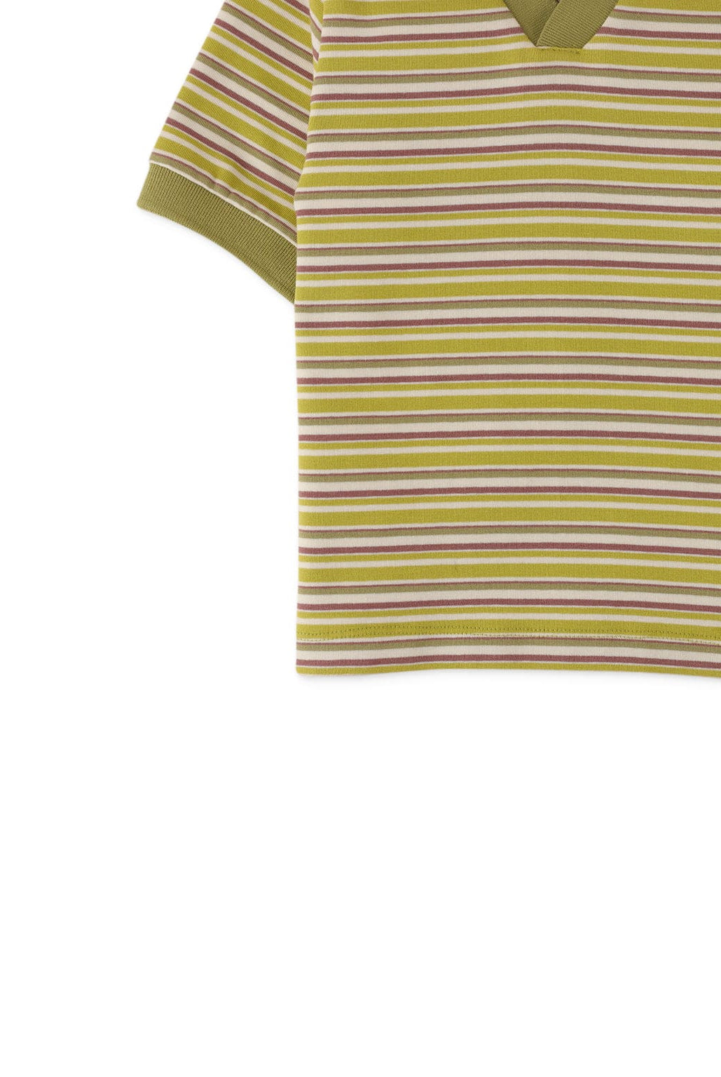 جينجرسنابس تيشيرت مخطط نص كم ولادي أخضر