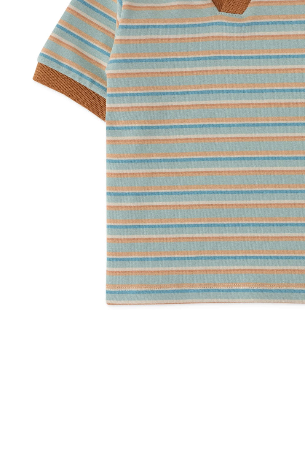 جينجرسنابس تيشيرت ولادي نص كم مخطط متعدد الألوان