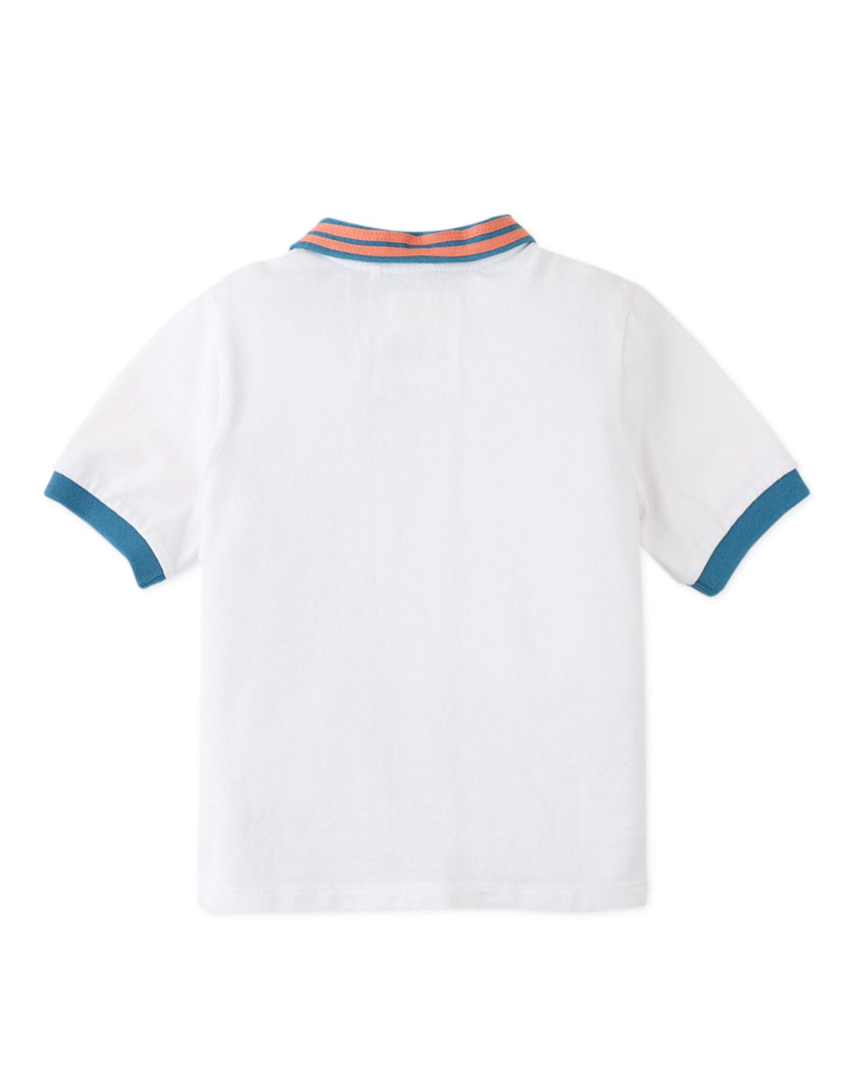 جينجرسنابس تيشيرت ولادي بولو نص كم بجيب على الصدر - أبيض