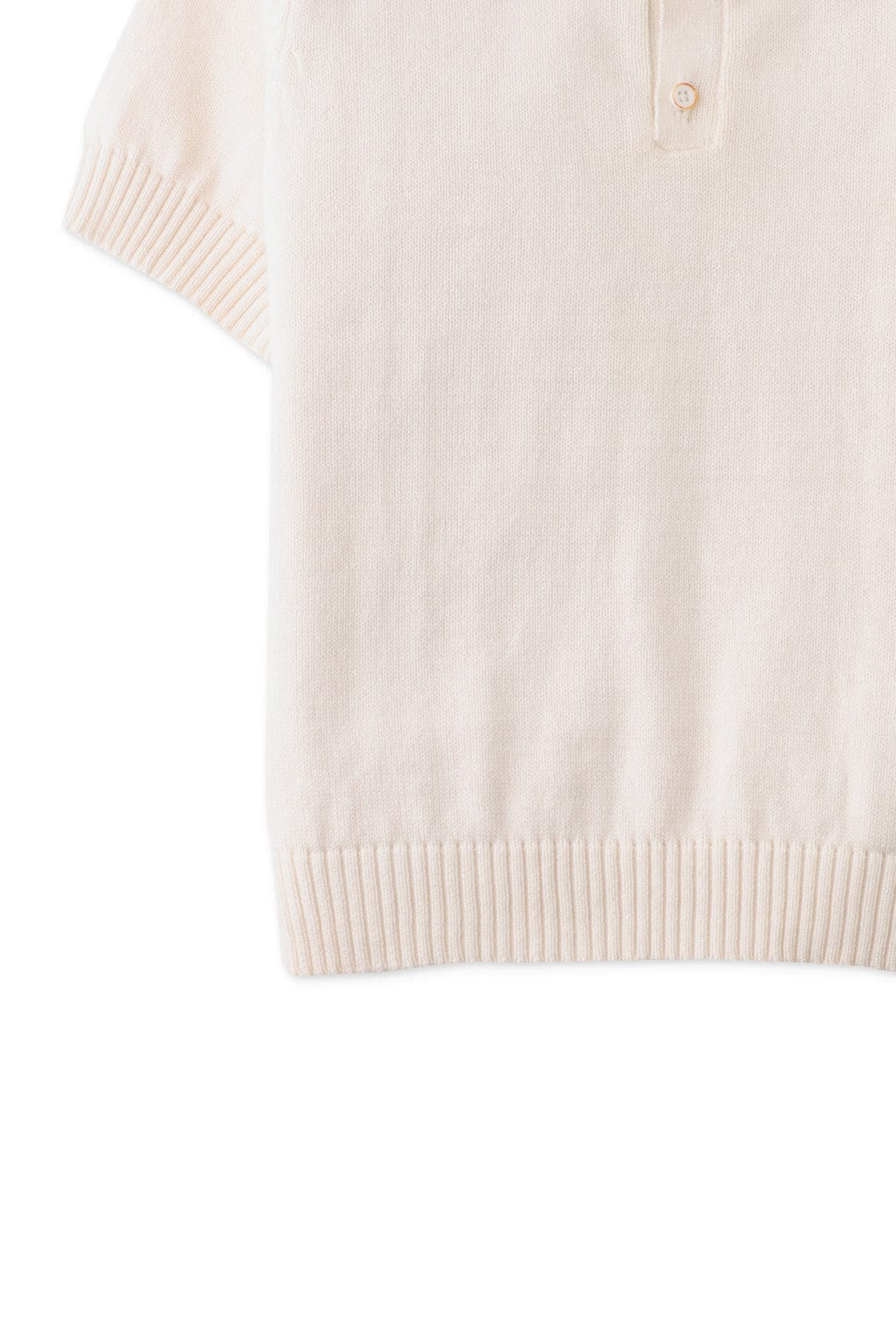 جينجرسنابس تيشيرت ولادي بولو سادة بياقة مخططة نص كم أبيض