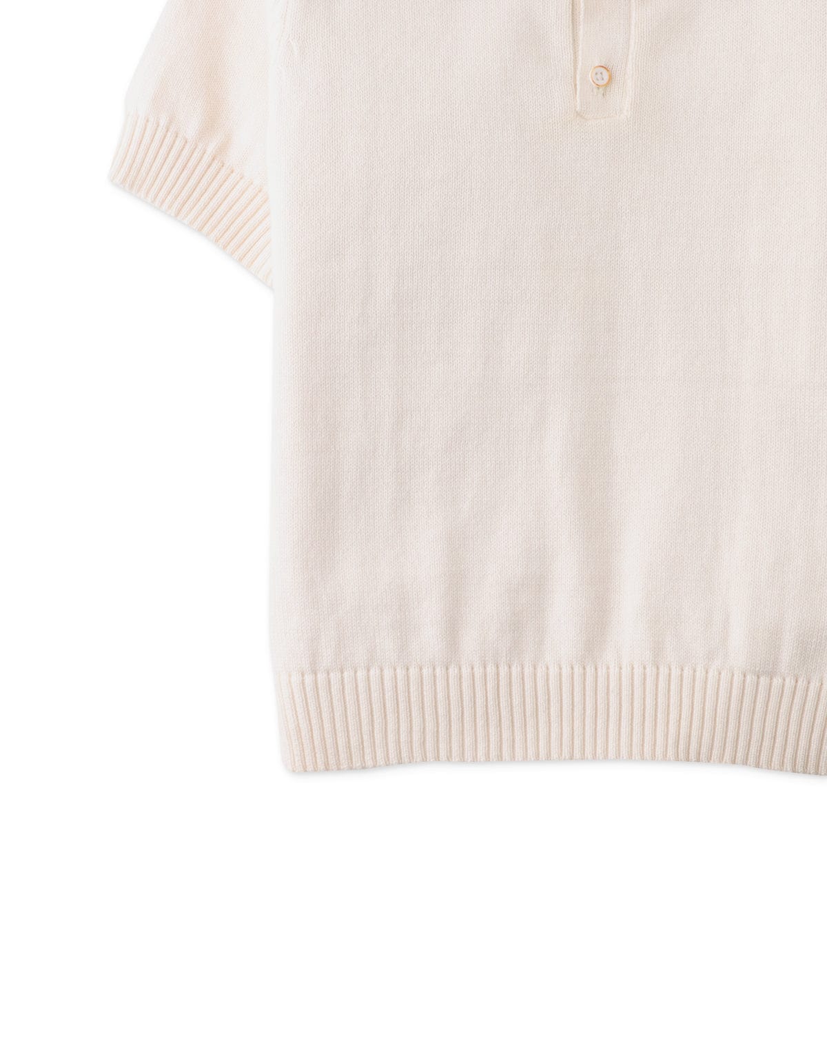 جينجرسنابس تيشيرت ولادي بولو سادة بياقة مخططة نص كم أبيض