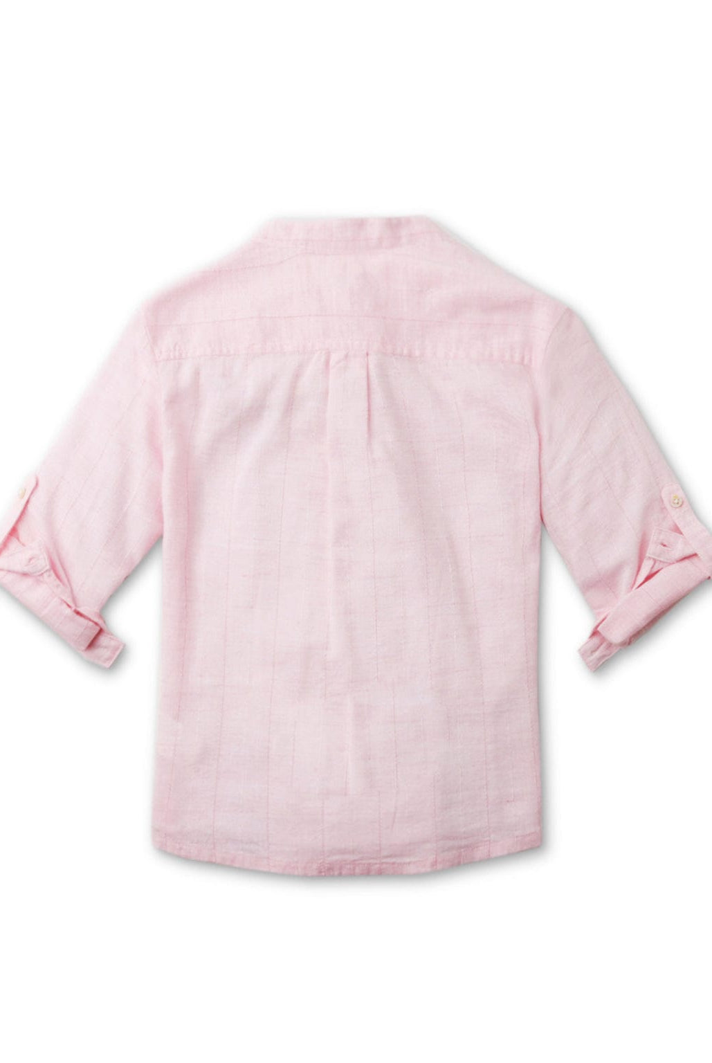 جينجرسنابس قميص بولو وردي منسوج بأزرار للأسفل بجيب على الصدر ولادي وردي