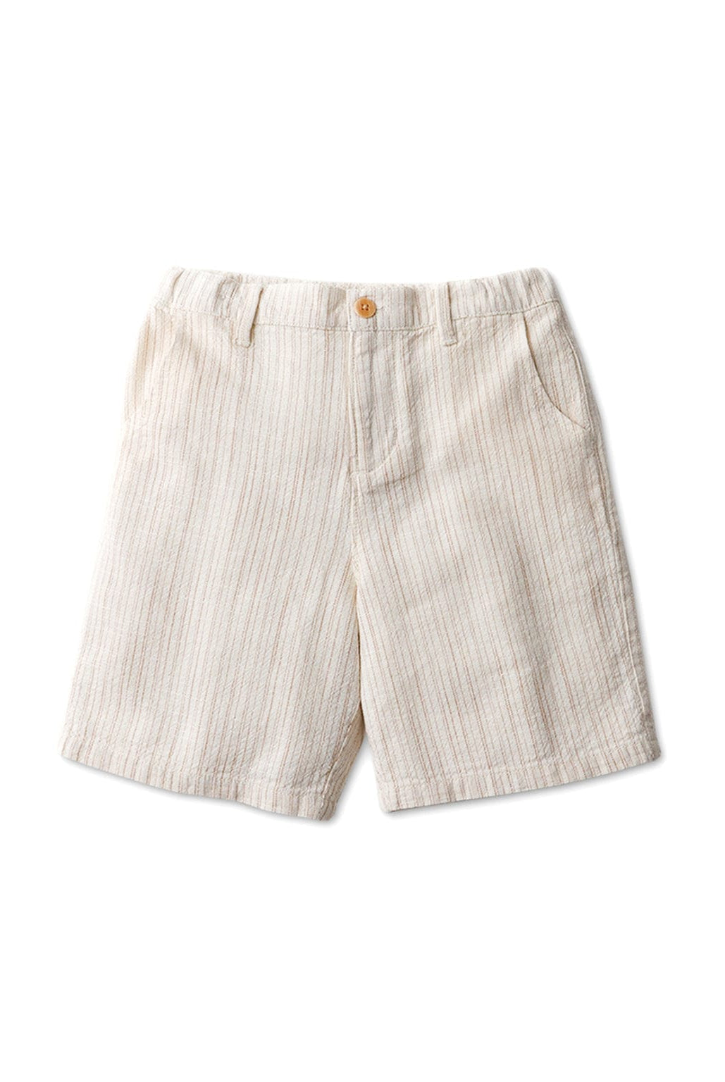 جينجرسنابس شورت ولادي مضلع بأزرار أمامية بيج