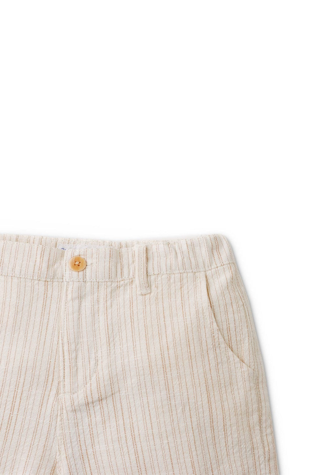 جينجرسنابس شورت ولادي مضلع بأزرار أمامية بيج