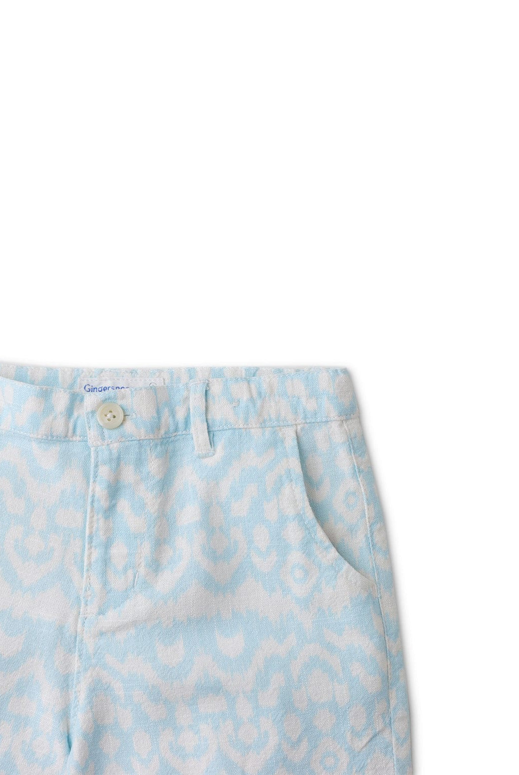 جينجرسنابس شورت منقوش بجيوب جانبية أولادي أزرق