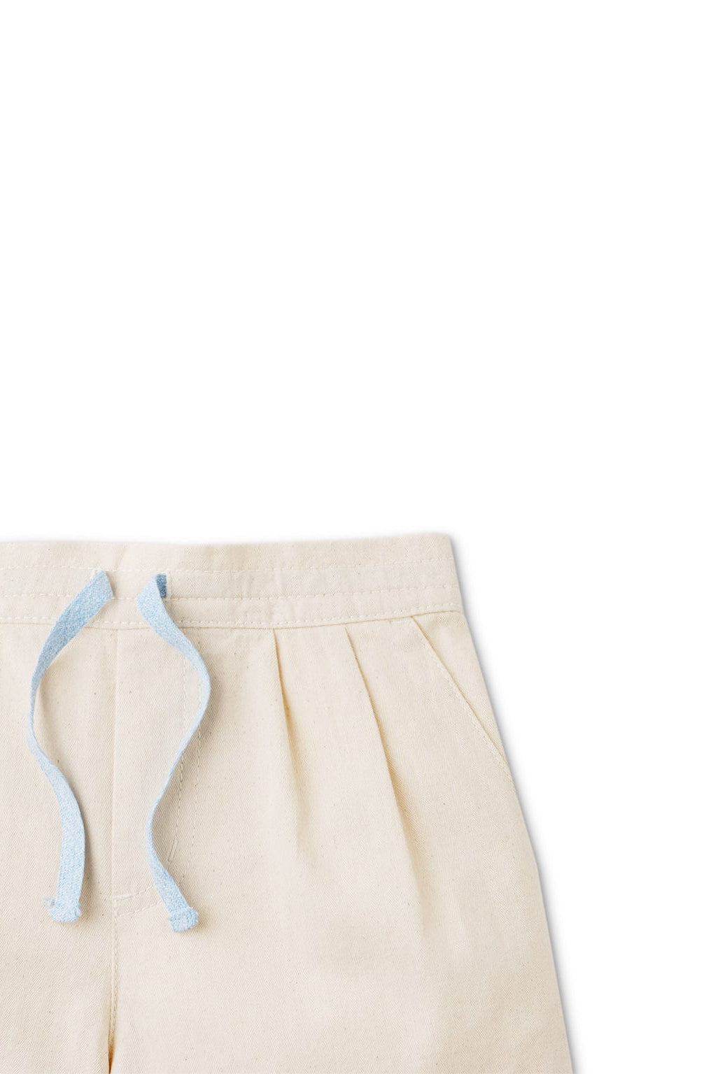 جينجرسنابس شورت سادة برباط بلون مختلف أولادي بيج