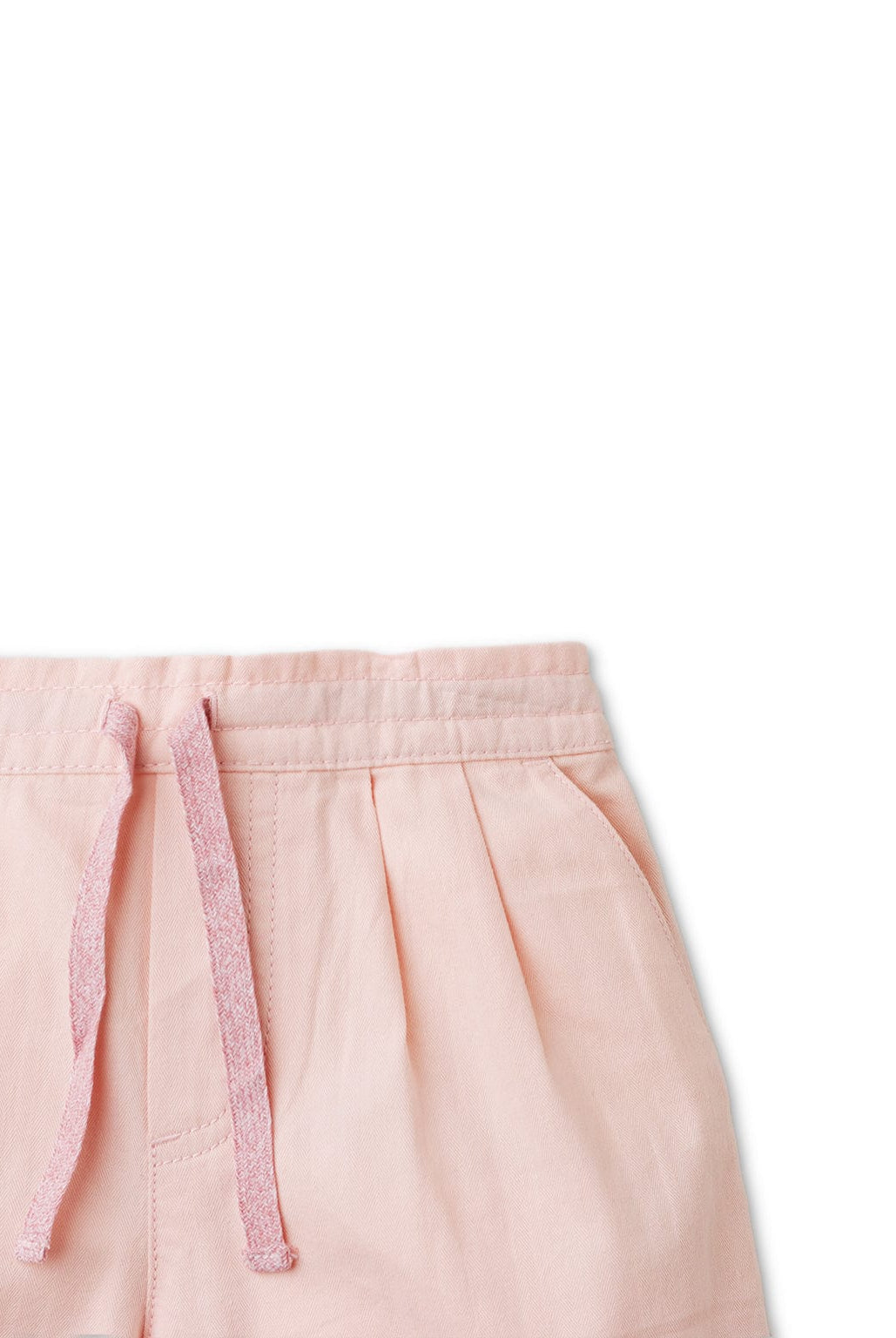 جينجرسنابس شورت ولادي سادة برباط نفس اللون وردي