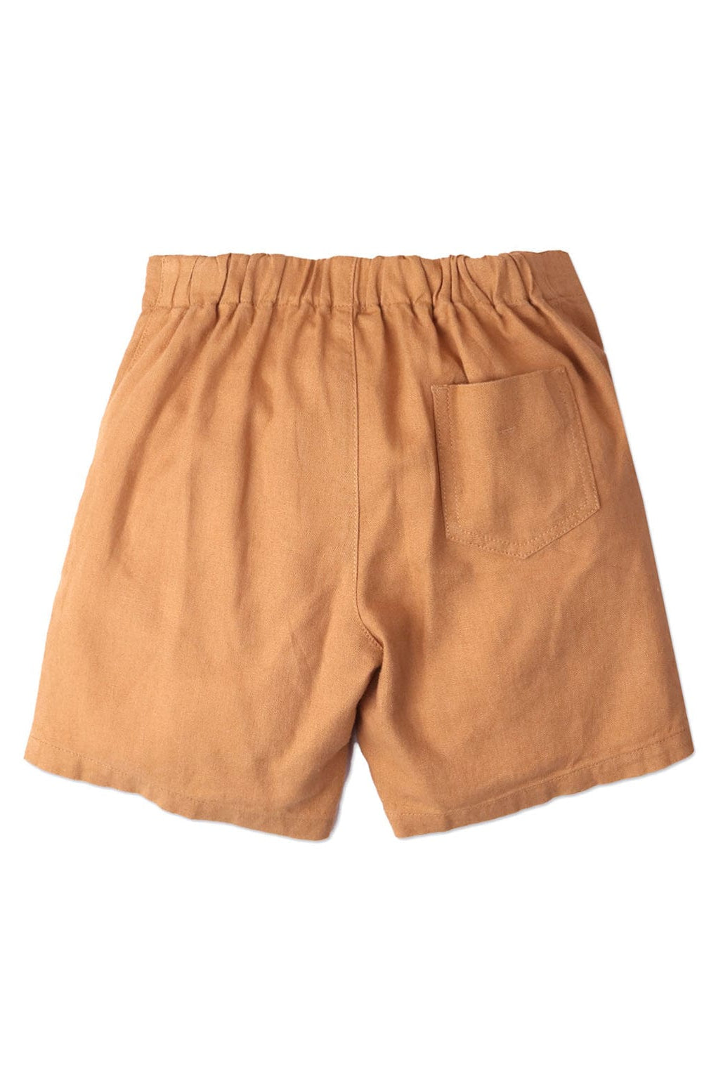 جينجرسنابس شورت أولادي برباط أمامي سادة بني