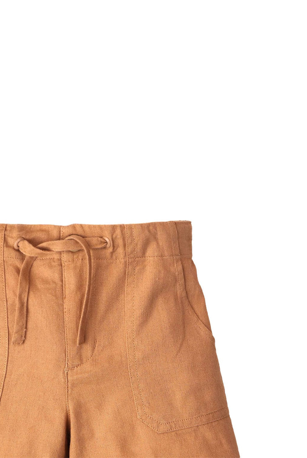 جينجرسنابس شورت أولادي برباط أمامي سادة بني