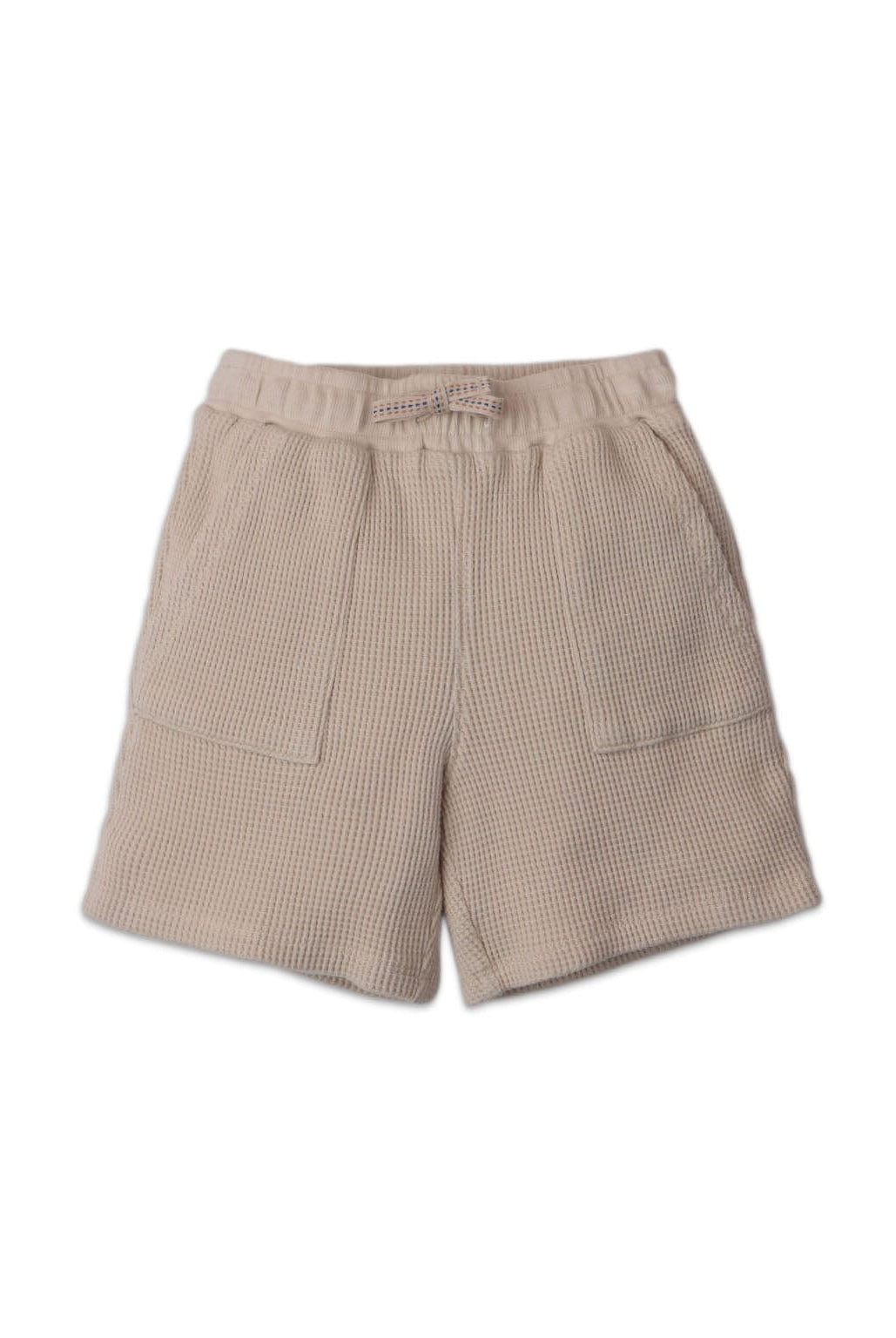 جينجرسنابس شورت أولادي مضلع بجيوب جانبية ورباط أمامي بيج