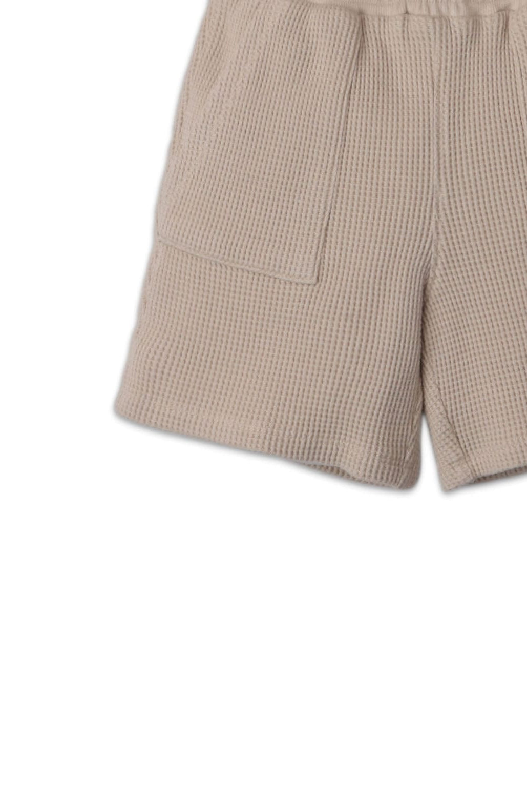 جينجرسنابس شورت أولادي مضلع بجيوب جانبية ورباط أمامي بيج