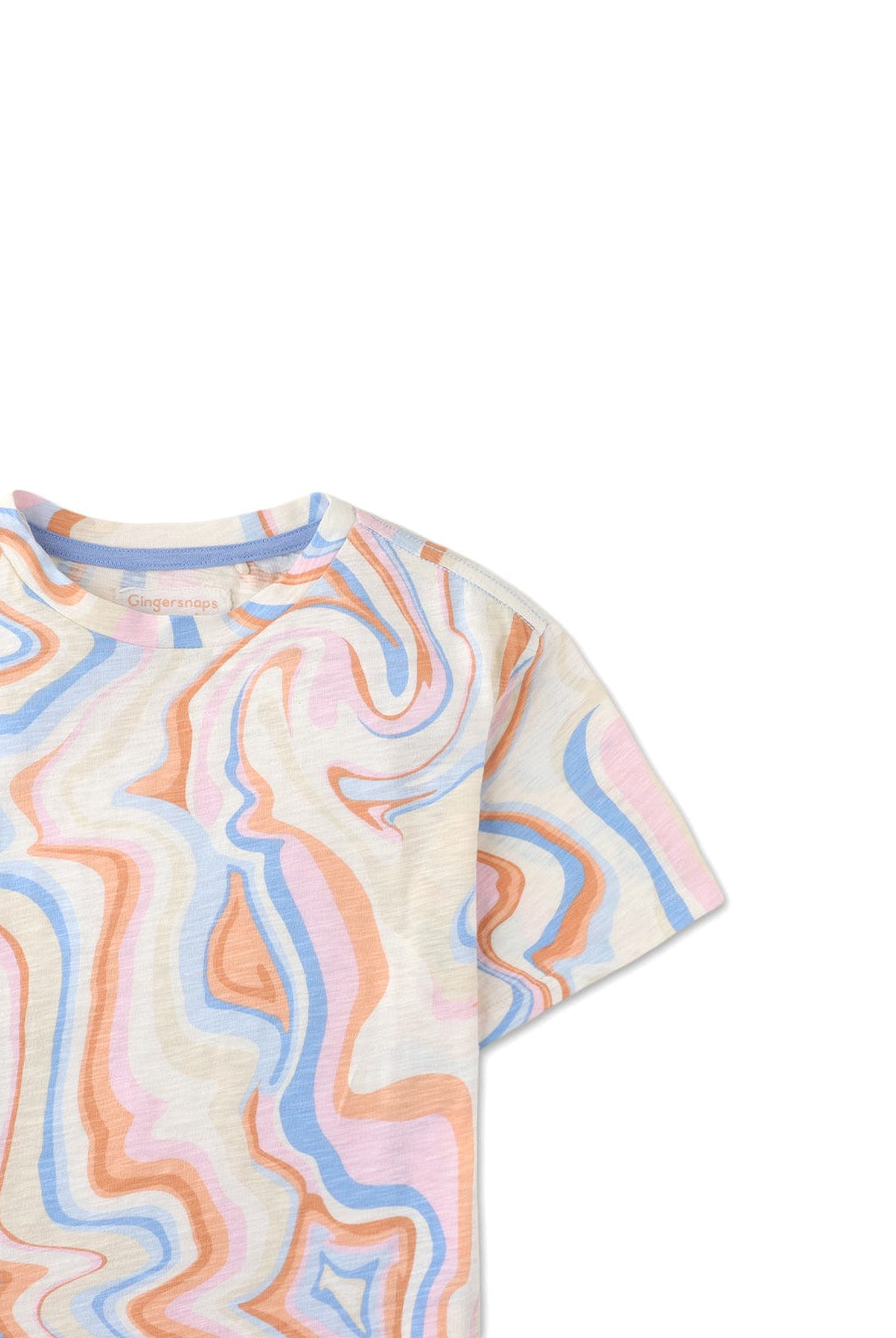 جينجرسنابس تيشيرت أولادي نص كم منقوش تاي داي متعدد الألوان