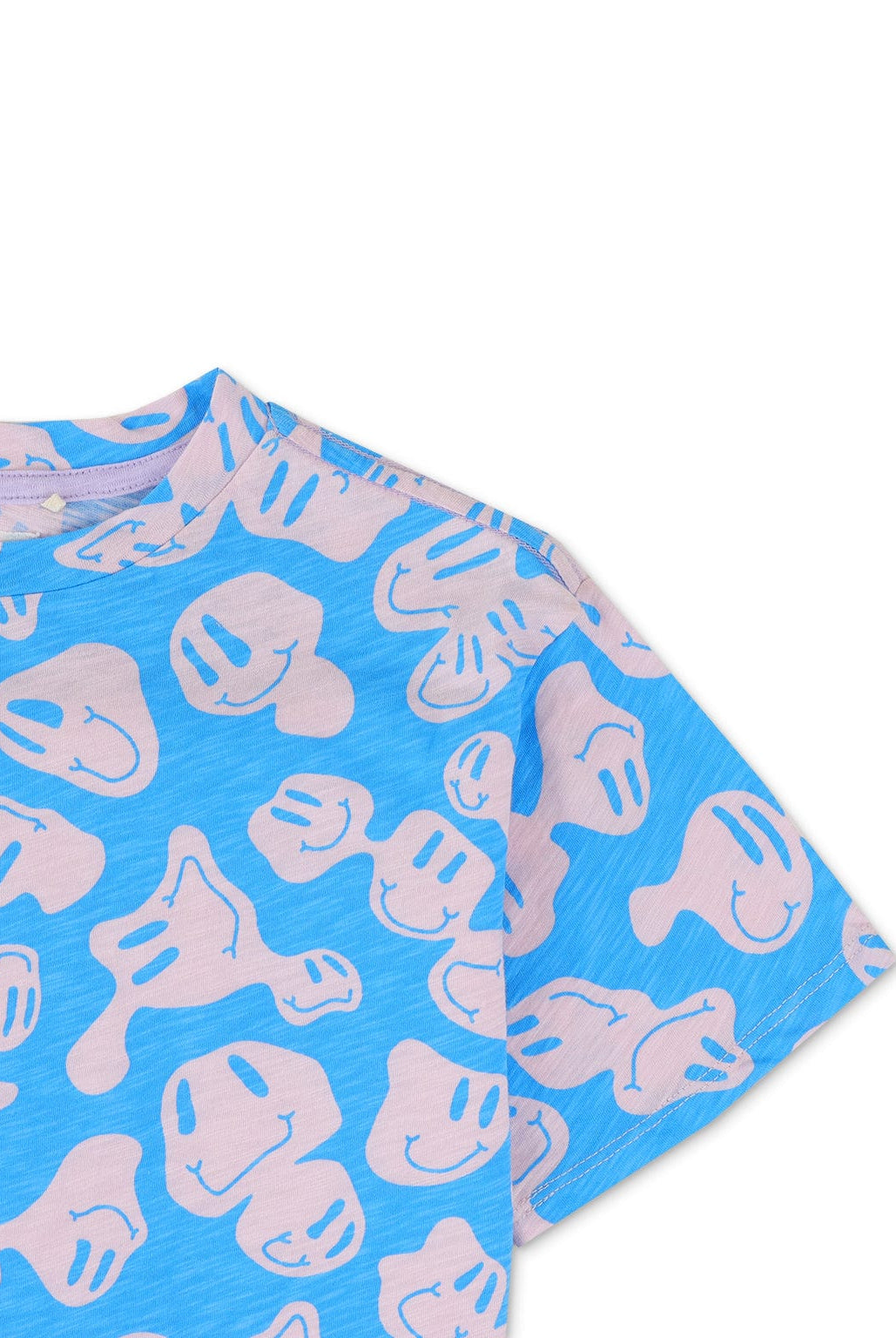 جينجرسنابس تيشيرت ولادي مطبوع نص كم أزرق