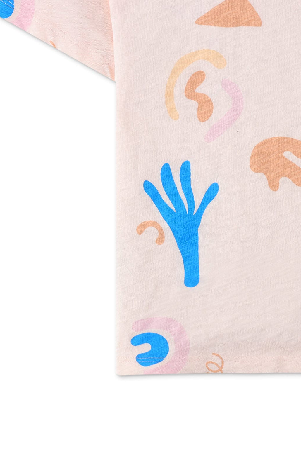 جينجرسنابس تيشيرت ولادي نص كم بطبعات وردي