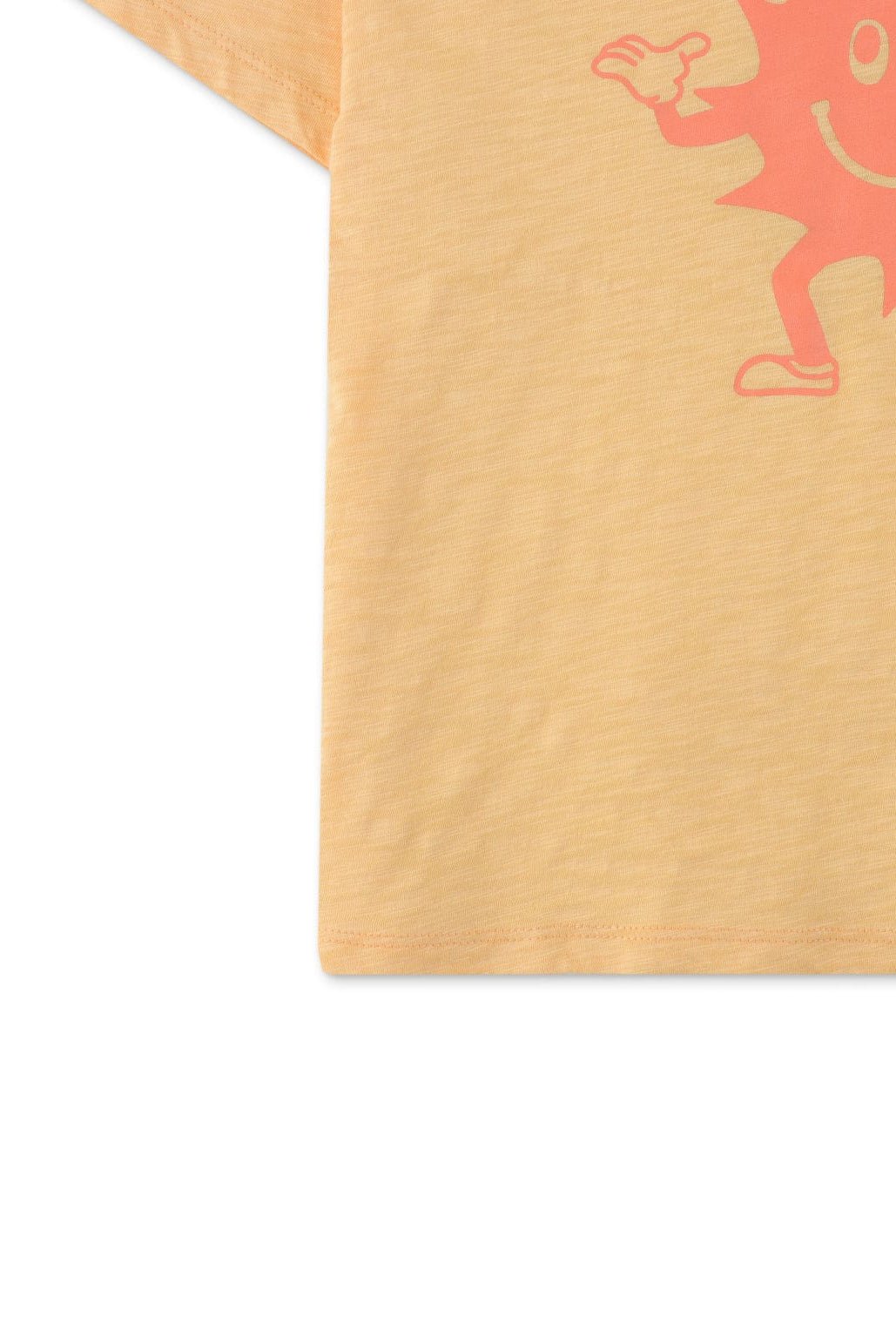 جينجرسنابس تيشيرت ولادي بطبعة أمامية نص كم أصفر